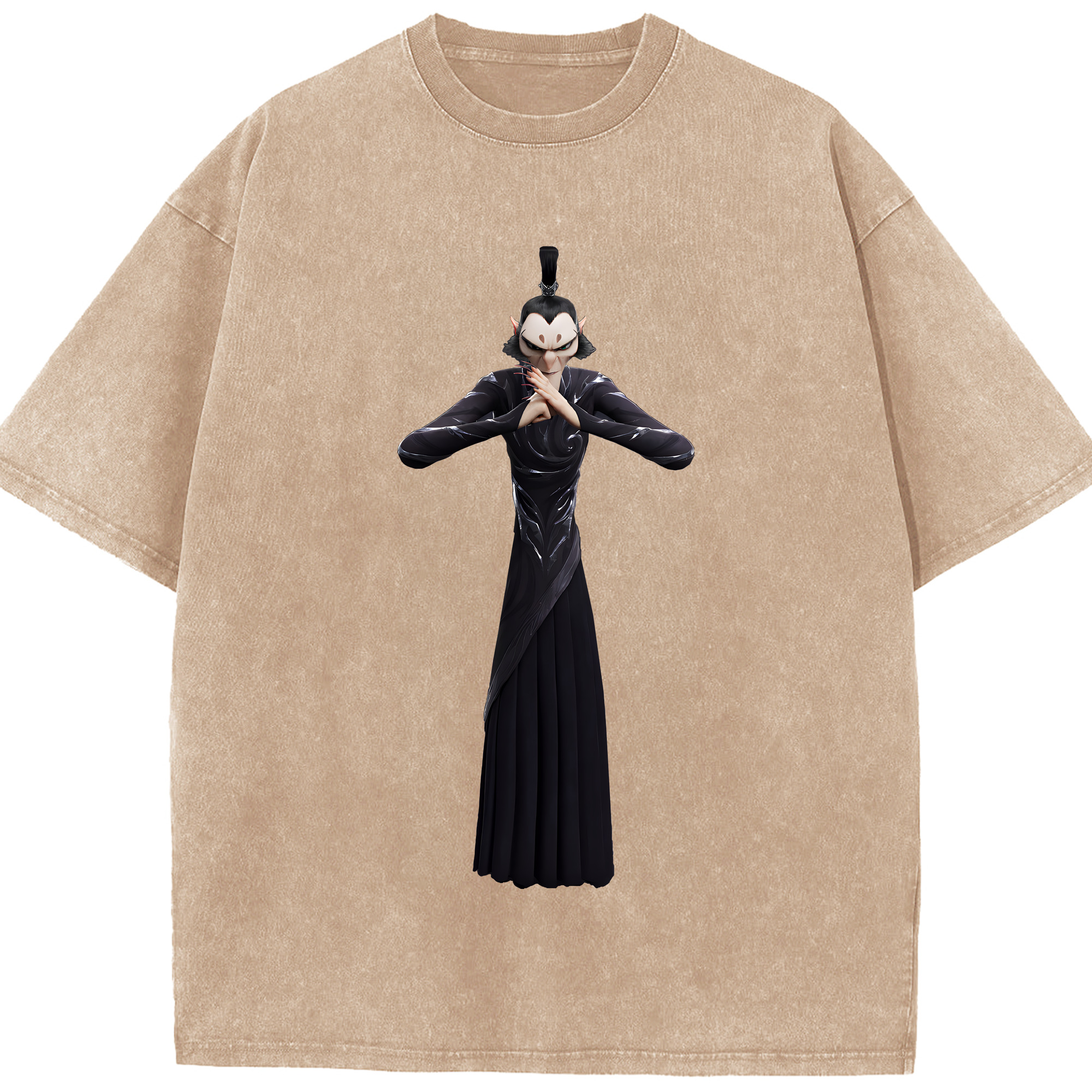 （画像用） Ne Zha 2 ナタ 魔童の大暴れ 綿100% ヴィンテージ風 半袖Tシャツ（フロントプリント）