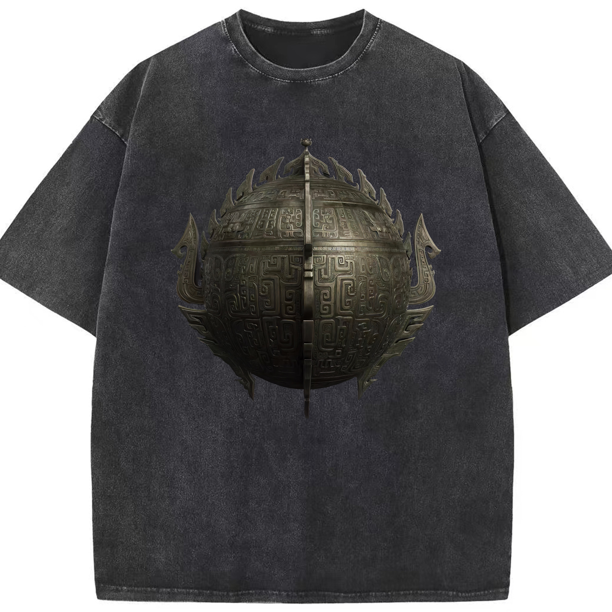 （画像用） Ne Zha 2 ナタ 魔童の大暴れ 綿100% ヴィンテージ風 半袖Tシャツ（フロントプリント）