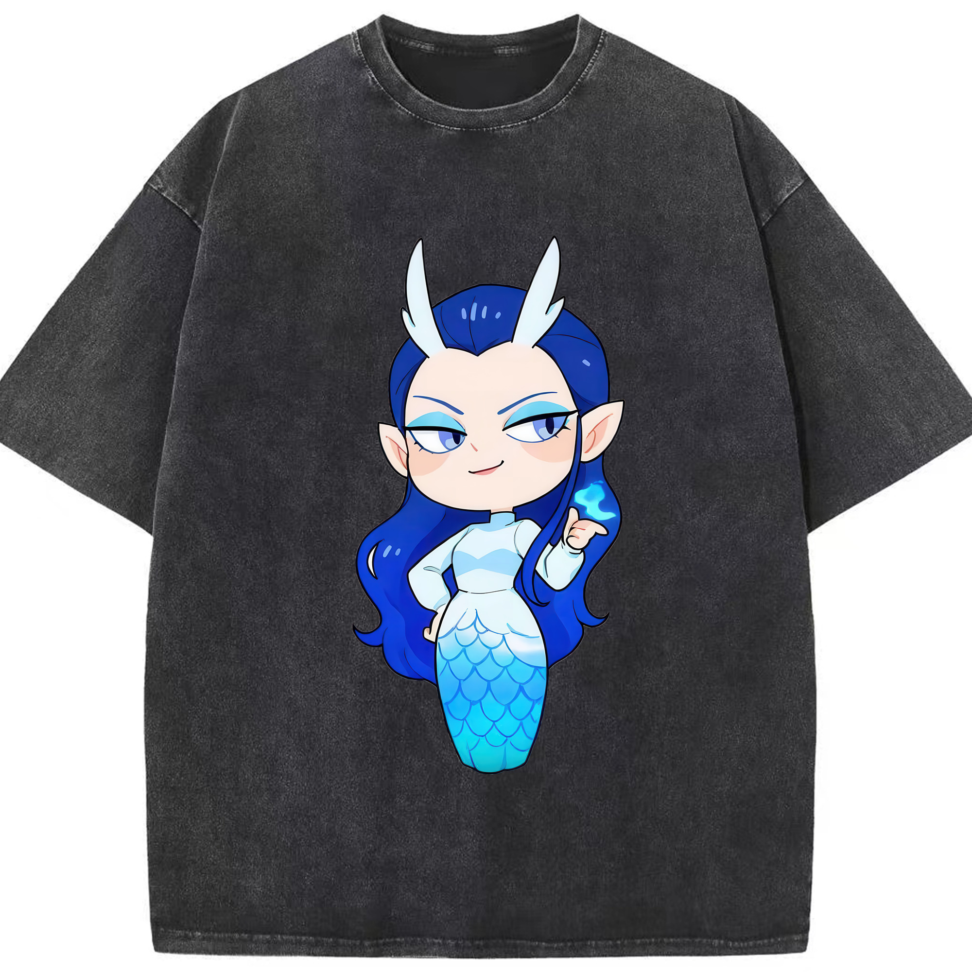 （画像用） Ne Zha 2 ナタ 魔童の大暴れ 綿100% ヴィンテージ風 半袖Tシャツ（フロントプリント）