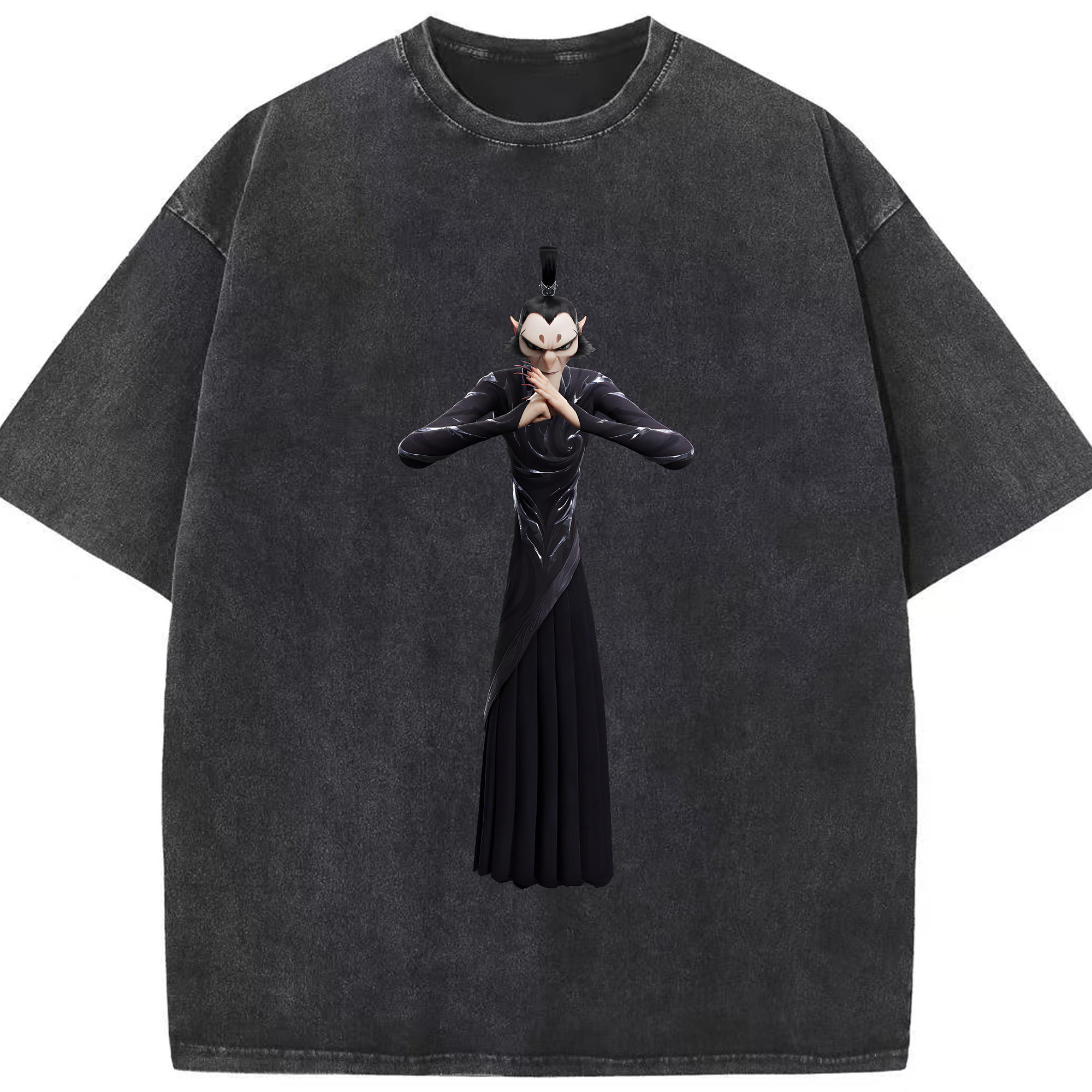 （画像用） Ne Zha 2 ナタ 魔童の大暴れ 綿100% ヴィンテージ風 半袖Tシャツ（フロントプリント）