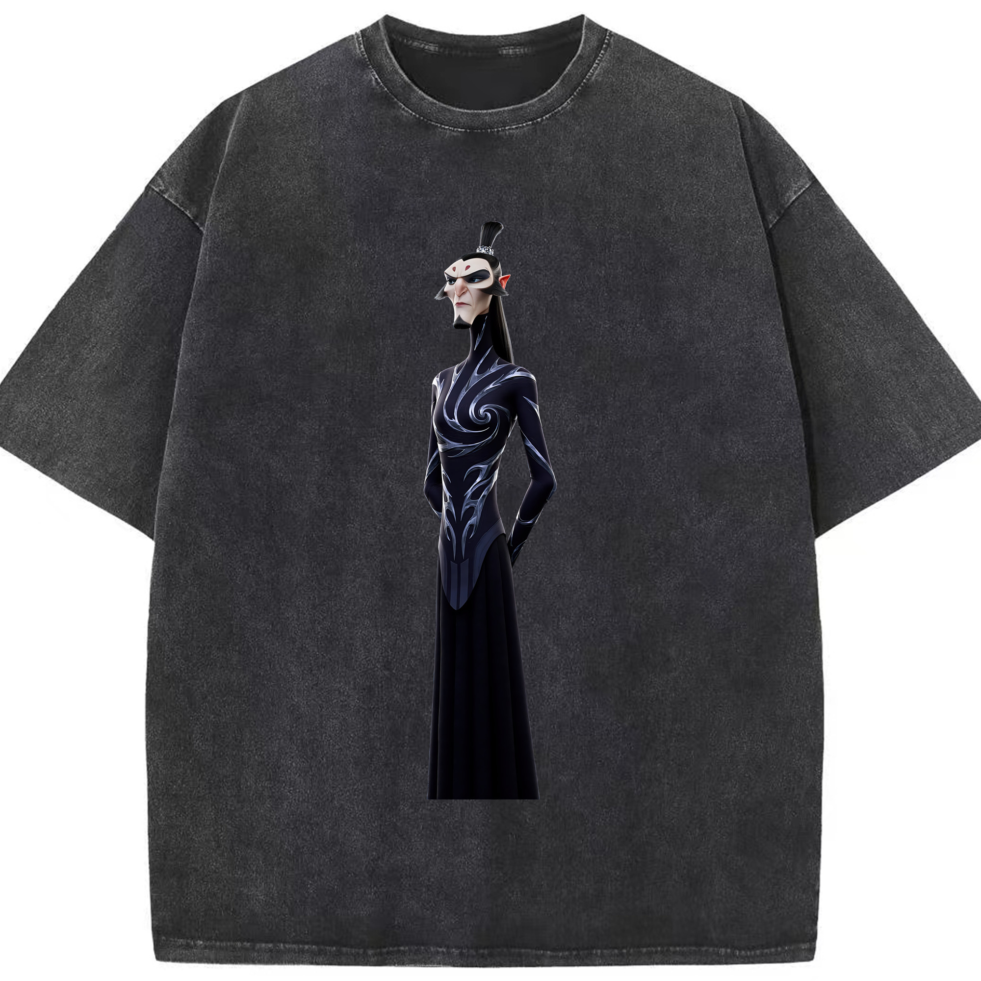 （画像用） Ne Zha 2 ナタ 魔童の大暴れ 綿100% ヴィンテージ風 半袖Tシャツ（フロントプリント）