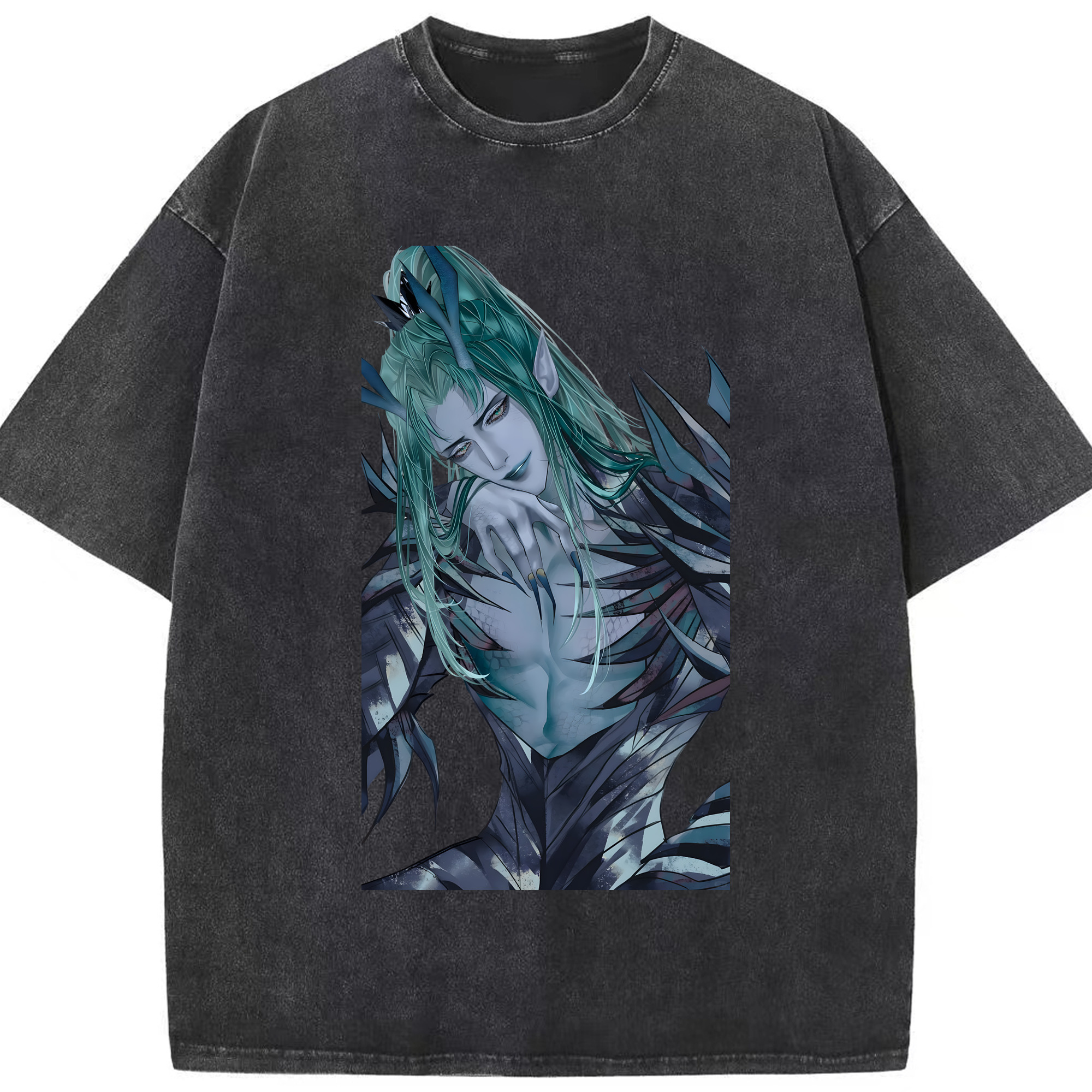 （画像用） Ne Zha 2 ナタ 魔童の大暴れ 綿100% ヴィンテージ風 半袖Tシャツ（フロントプリント）