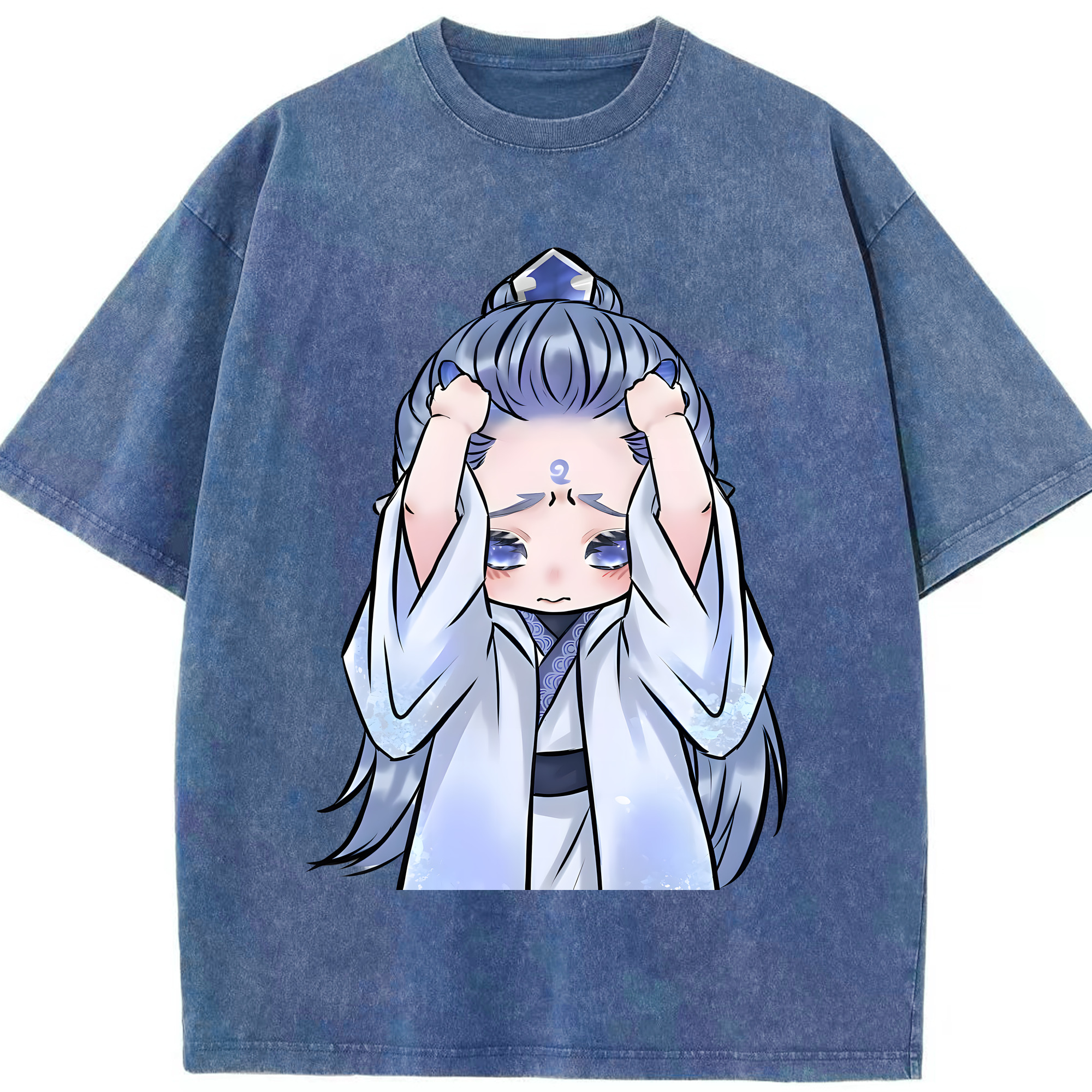 （画像用） Ne Zha 2 ナタ 魔童の大暴れ 綿100% ヴィンテージ風 半袖Tシャツ（フロントプリント）