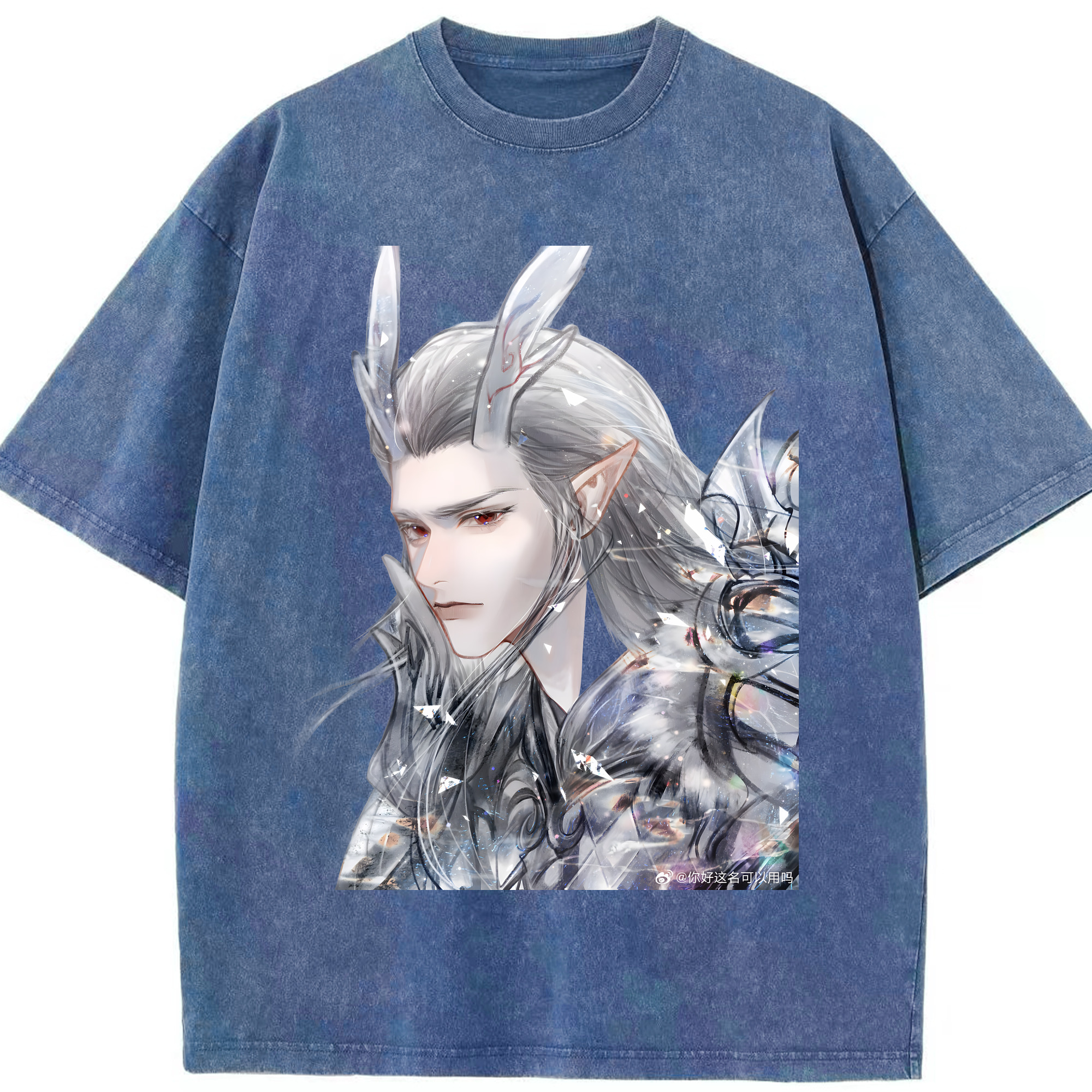 （画像用） Ne Zha 2 ナタ 魔童の大暴れ 綿100% ヴィンテージ風 半袖Tシャツ（フロントプリント）