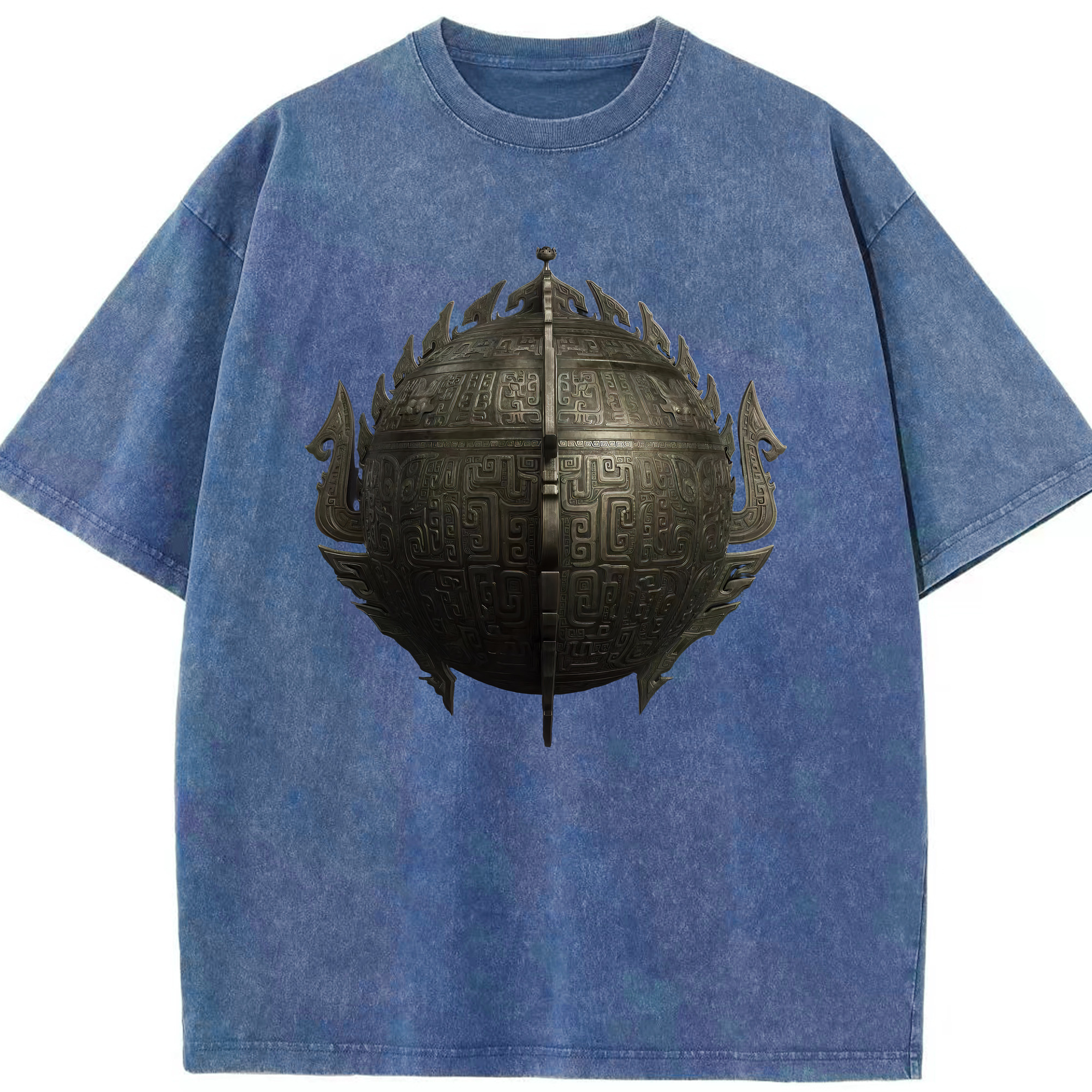 （画像用） Ne Zha 2 ナタ 魔童の大暴れ 綿100% ヴィンテージ風 半袖Tシャツ（フロントプリント）