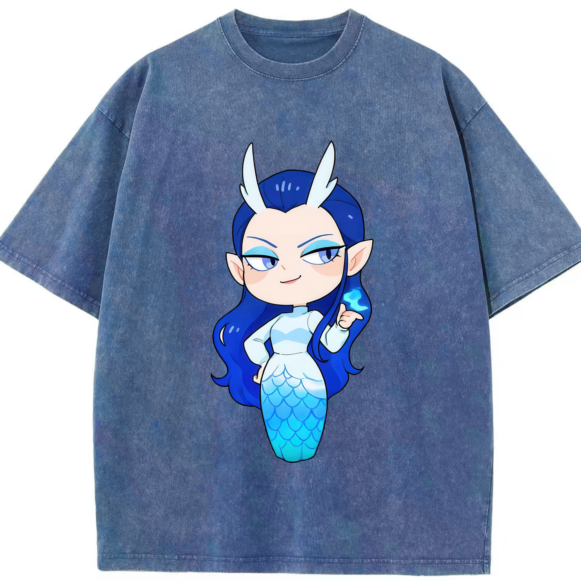 （画像用） Ne Zha 2 ナタ 魔童の大暴れ 綿100% ヴィンテージ風 半袖Tシャツ（フロントプリント）