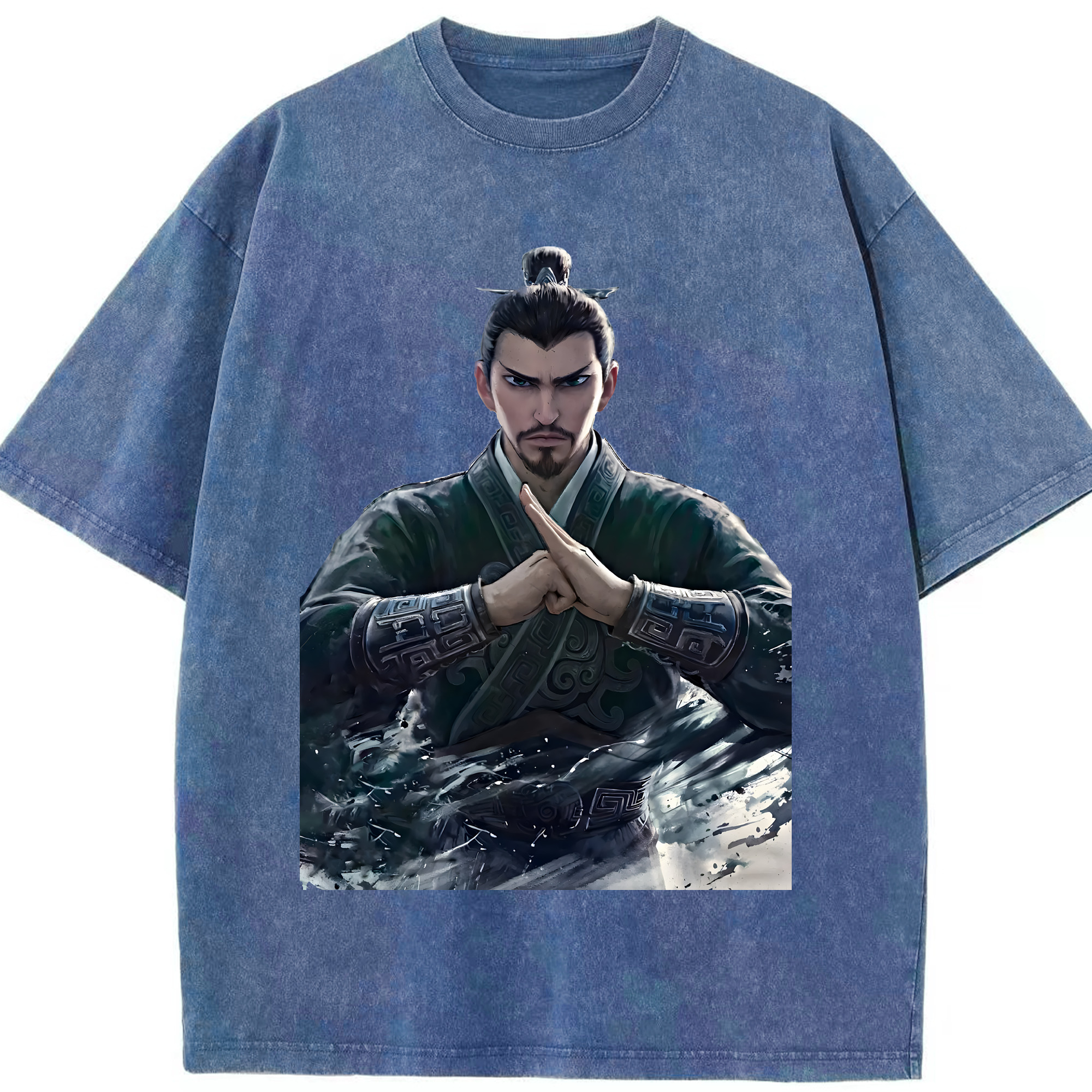 （画像用） Ne Zha 2 ナタ 魔童の大暴れ 綿100% ヴィンテージ風 半袖Tシャツ（フロントプリント）