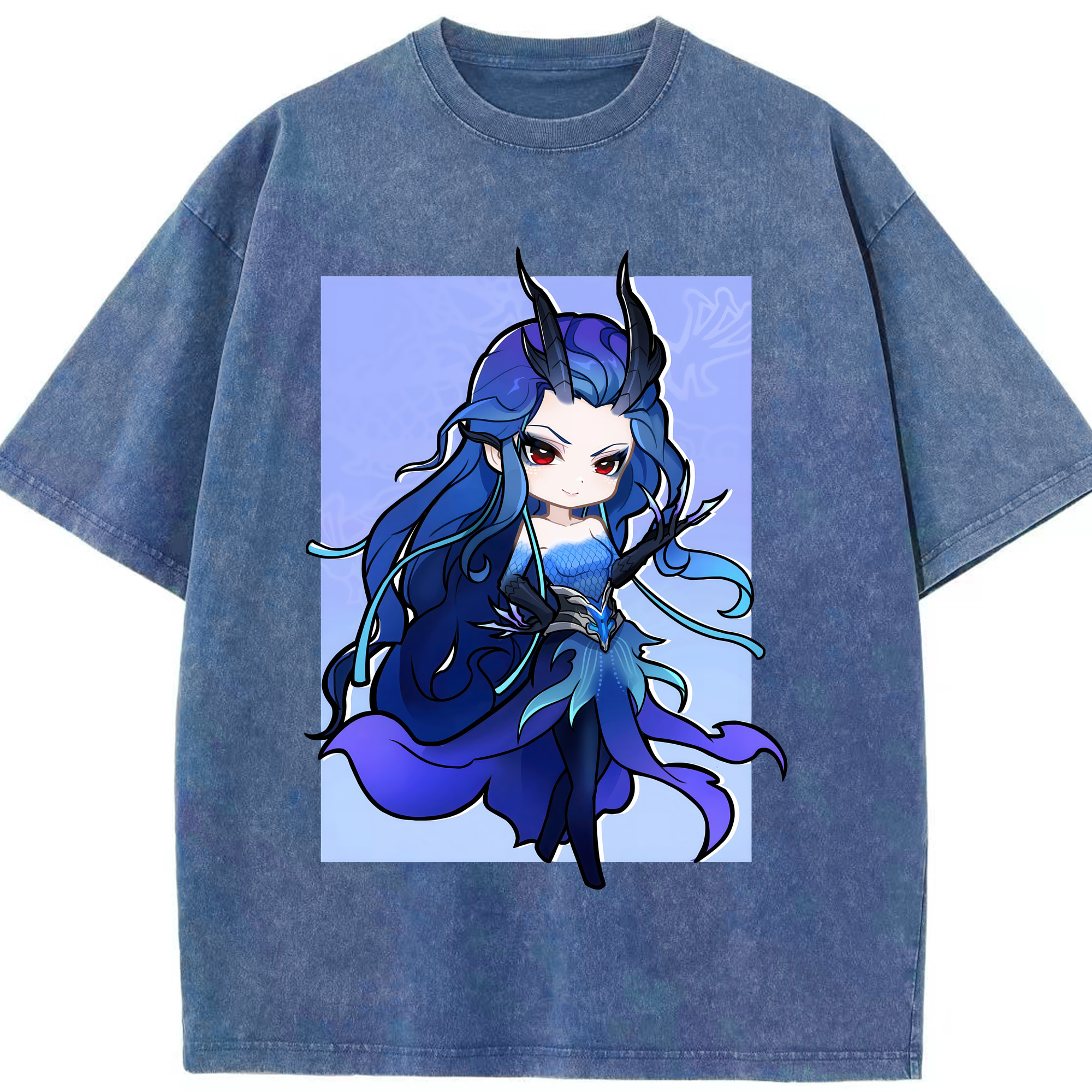 （画像用） Ne Zha 2 ナタ 魔童の大暴れ 綿100% ヴィンテージ風 半袖Tシャツ（フロントプリント）