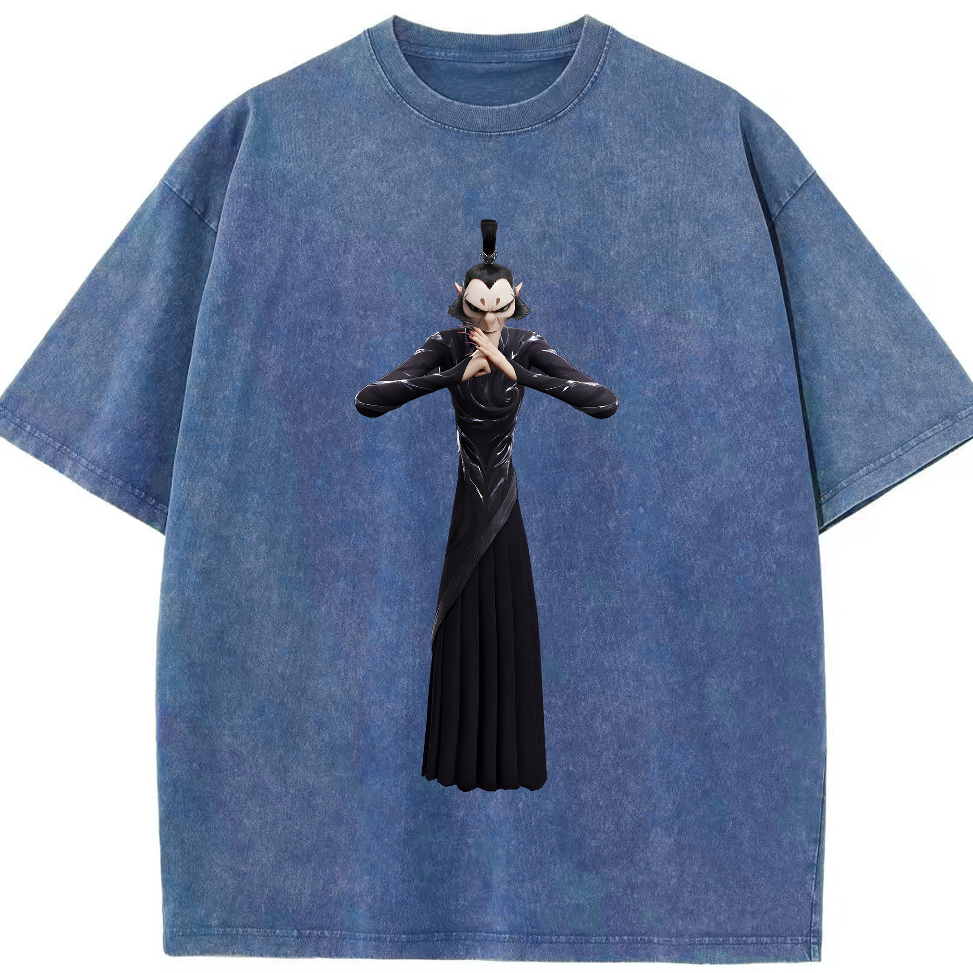 （画像用） Ne Zha 2 ナタ 魔童の大暴れ 綿100% ヴィンテージ風 半袖Tシャツ（フロントプリント）