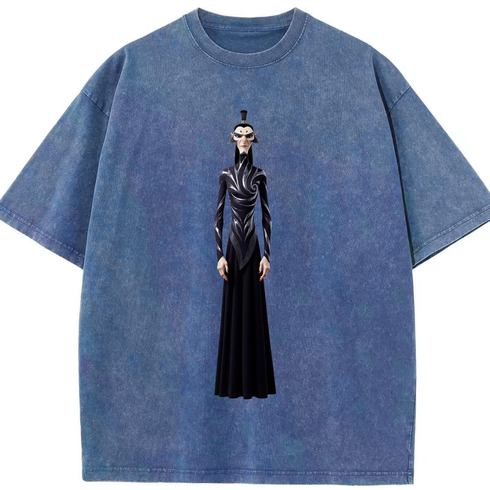 （画像用） Ne Zha 2 ナタ 魔童の大暴れ 綿100% ヴィンテージ風 半袖Tシャツ（フロントプリント）