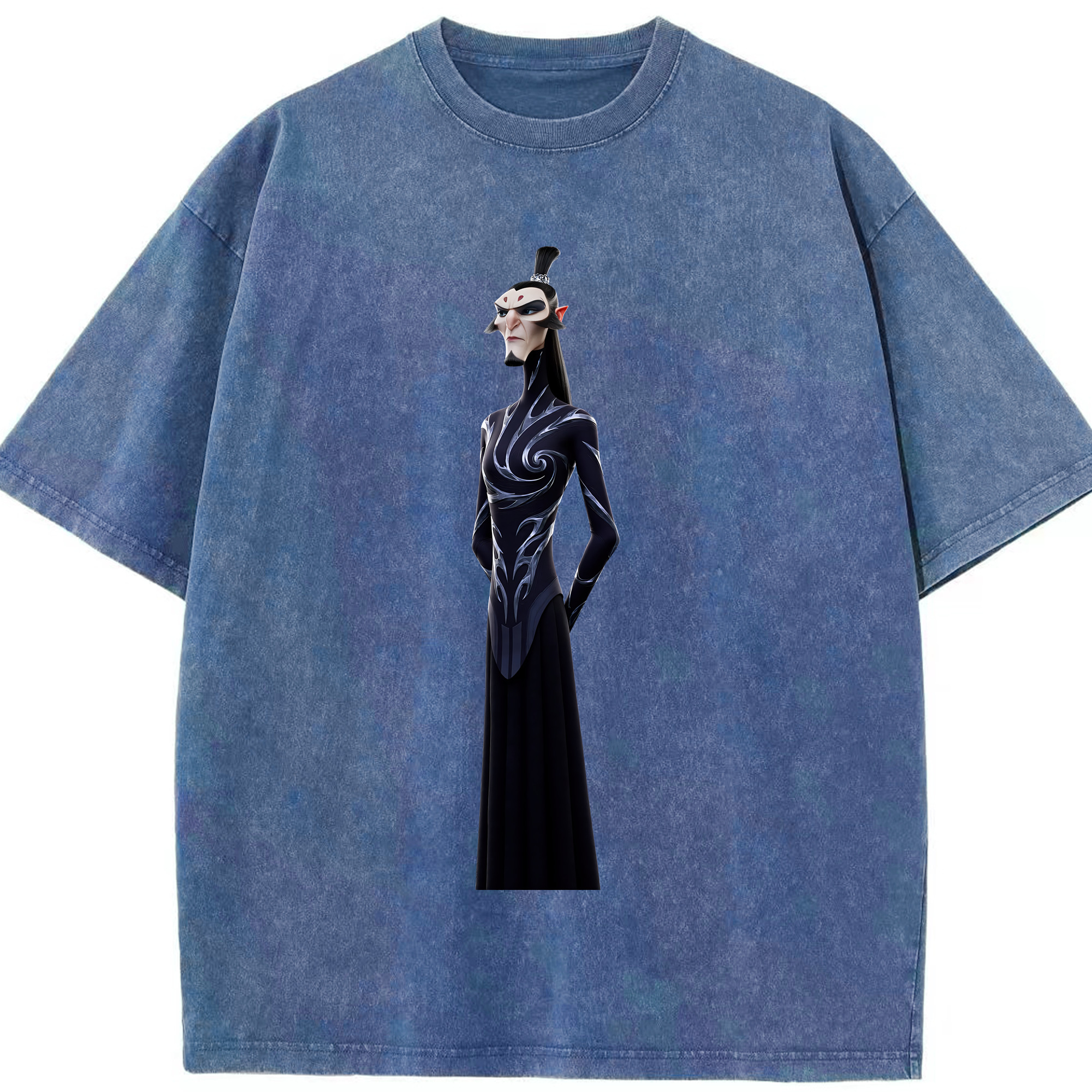 （画像用） Ne Zha 2 ナタ 魔童の大暴れ 綿100% ヴィンテージ風 半袖Tシャツ（フロントプリント）