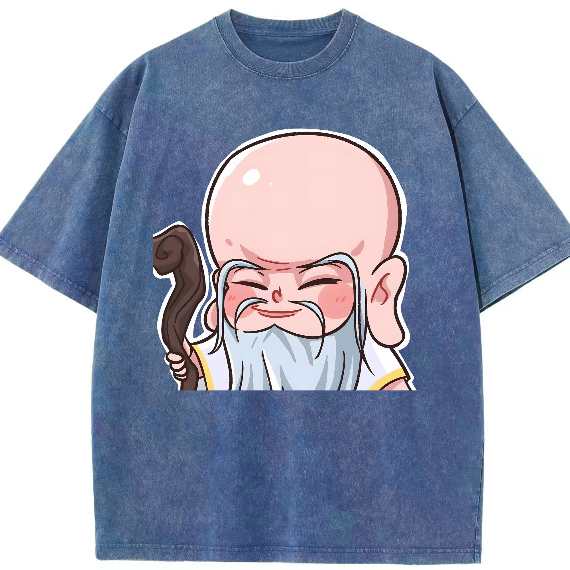 （画像用） Ne Zha 2 ナタ 魔童の大暴れ 綿100% ヴィンテージ風 半袖Tシャツ（フロントプリント）