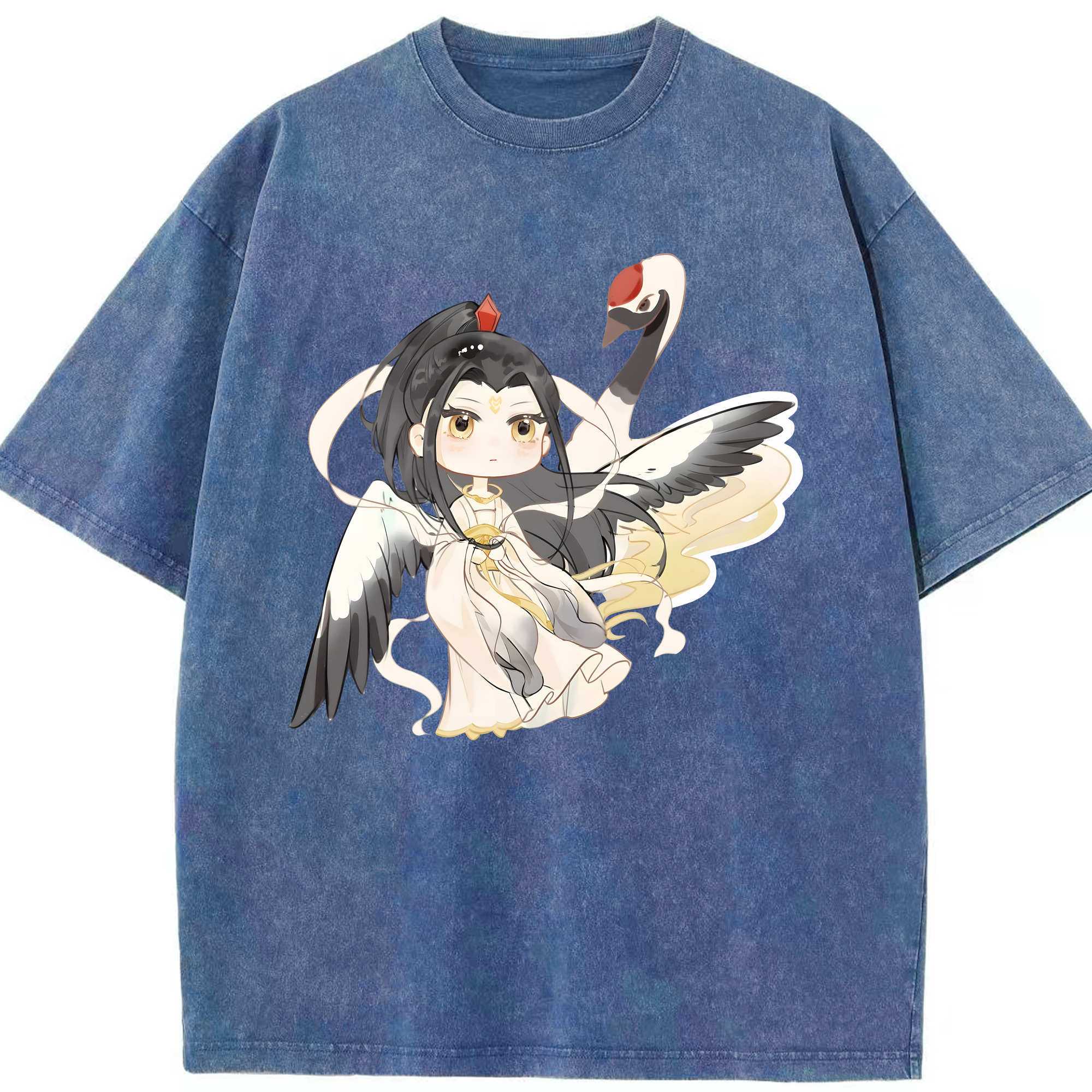 （画像用） Ne Zha 2 ナタ 魔童の大暴れ 綿100% ヴィンテージ風 半袖Tシャツ（フロントプリント）