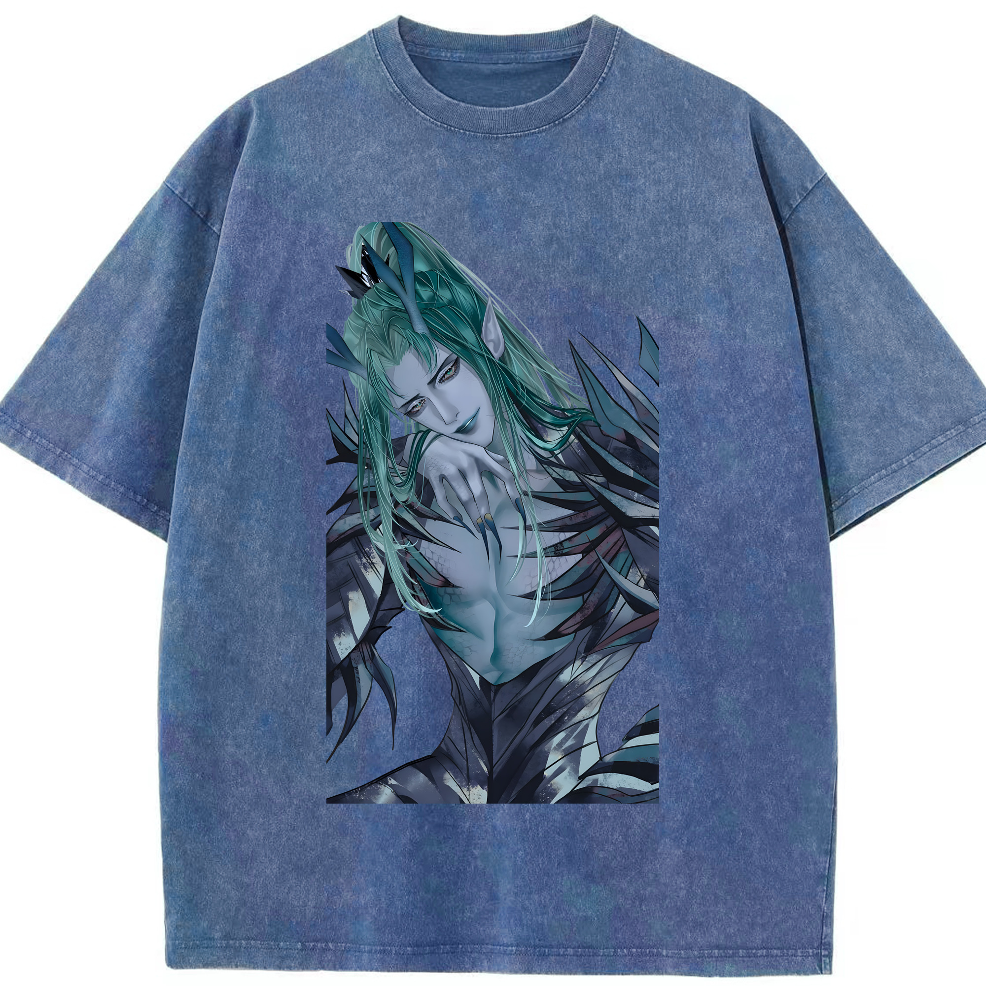 （画像用） Ne Zha 2 ナタ 魔童の大暴れ 綿100% ヴィンテージ風 半袖Tシャツ（フロントプリント）