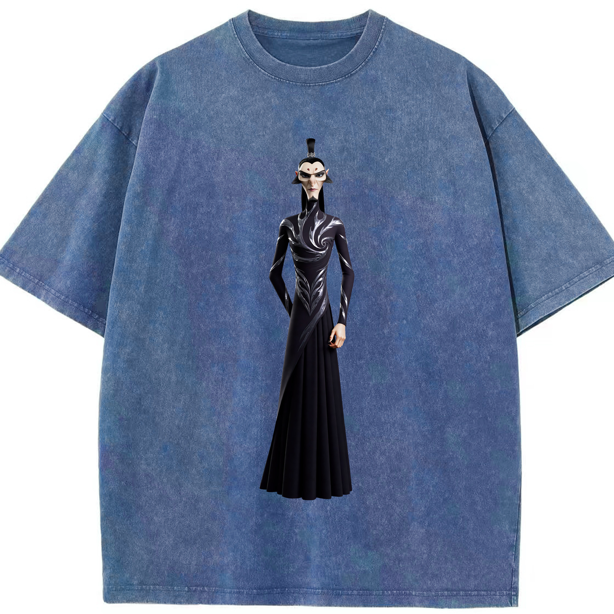 （画像用） Ne Zha 2 ナタ 魔童の大暴れ 綿100% ヴィンテージ風 半袖Tシャツ（フロントプリント）