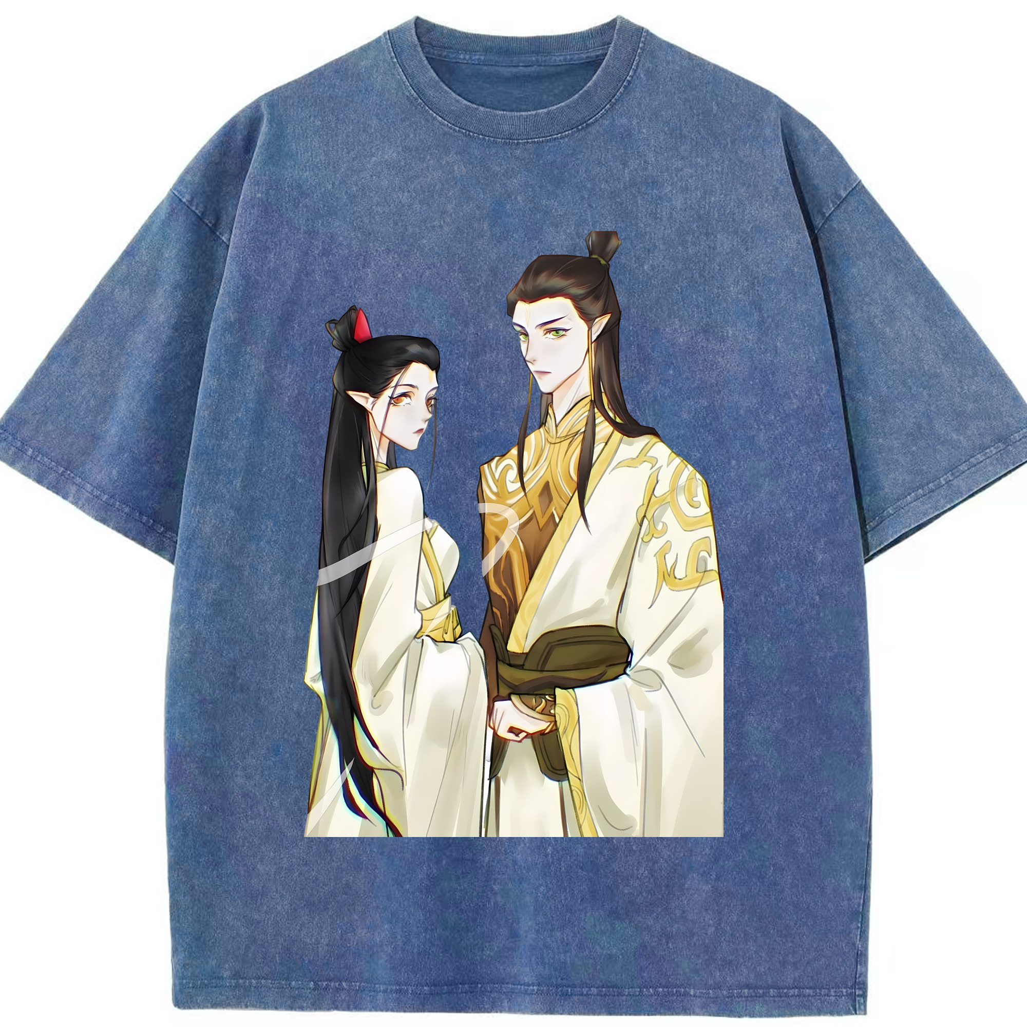 （画像用） Ne Zha 2 ナタ 魔童の大暴れ 綿100% ヴィンテージ風 半袖Tシャツ（フロントプリント）