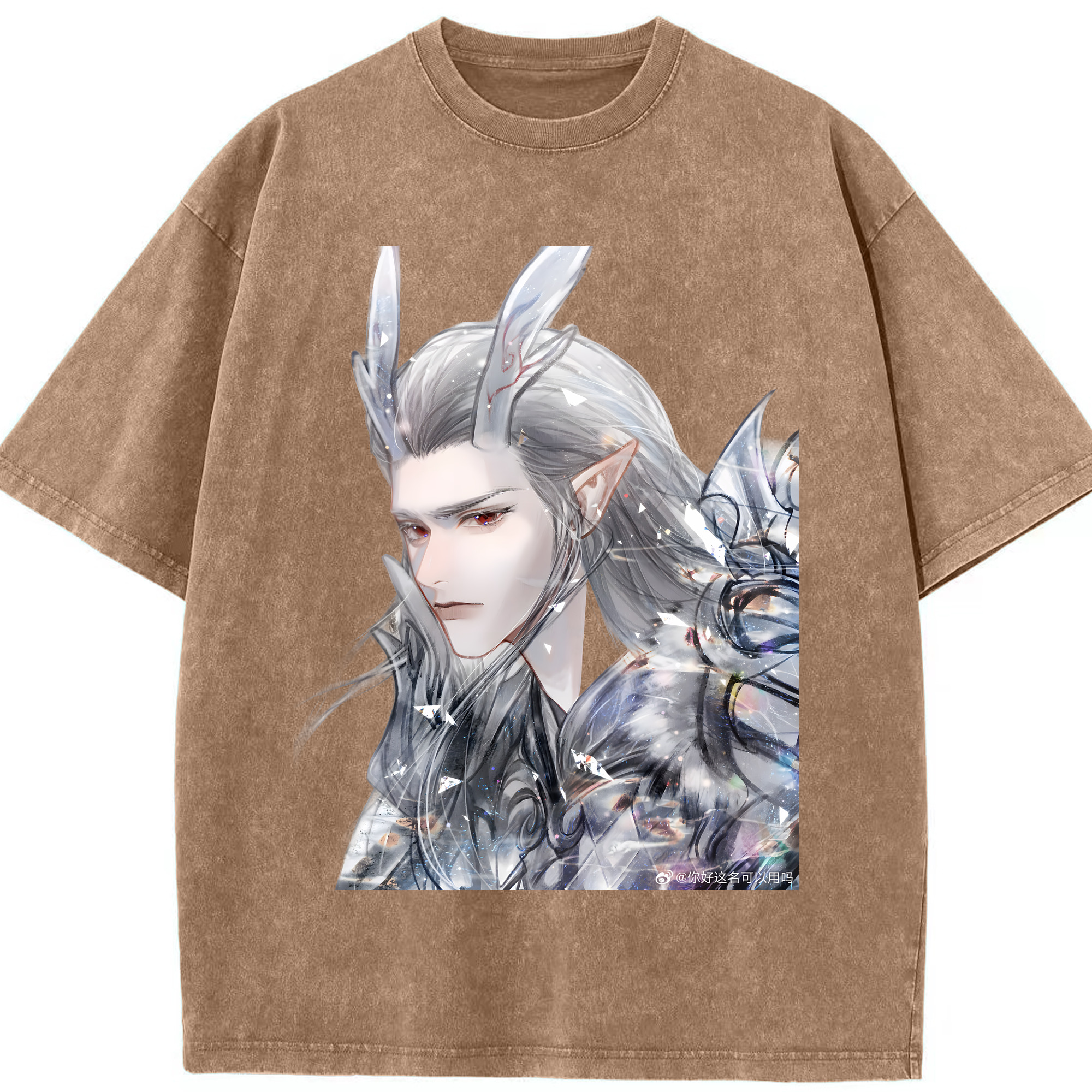 （画像用） Ne Zha 2 ナタ 魔童の大暴れ 綿100% ヴィンテージ風 半袖Tシャツ（フロントプリント）