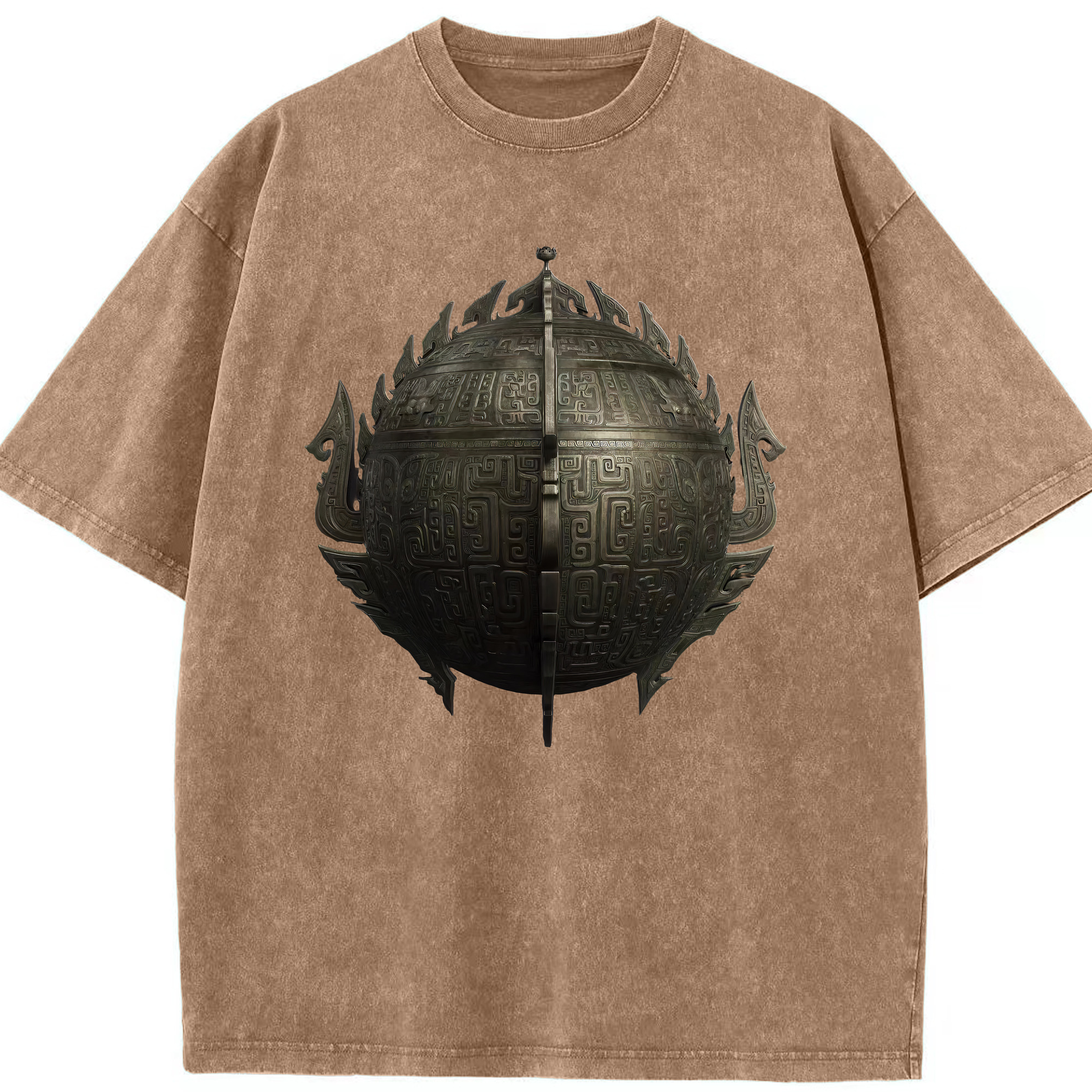 （画像用） Ne Zha 2 ナタ 魔童の大暴れ 綿100% ヴィンテージ風 半袖Tシャツ（フロントプリント）