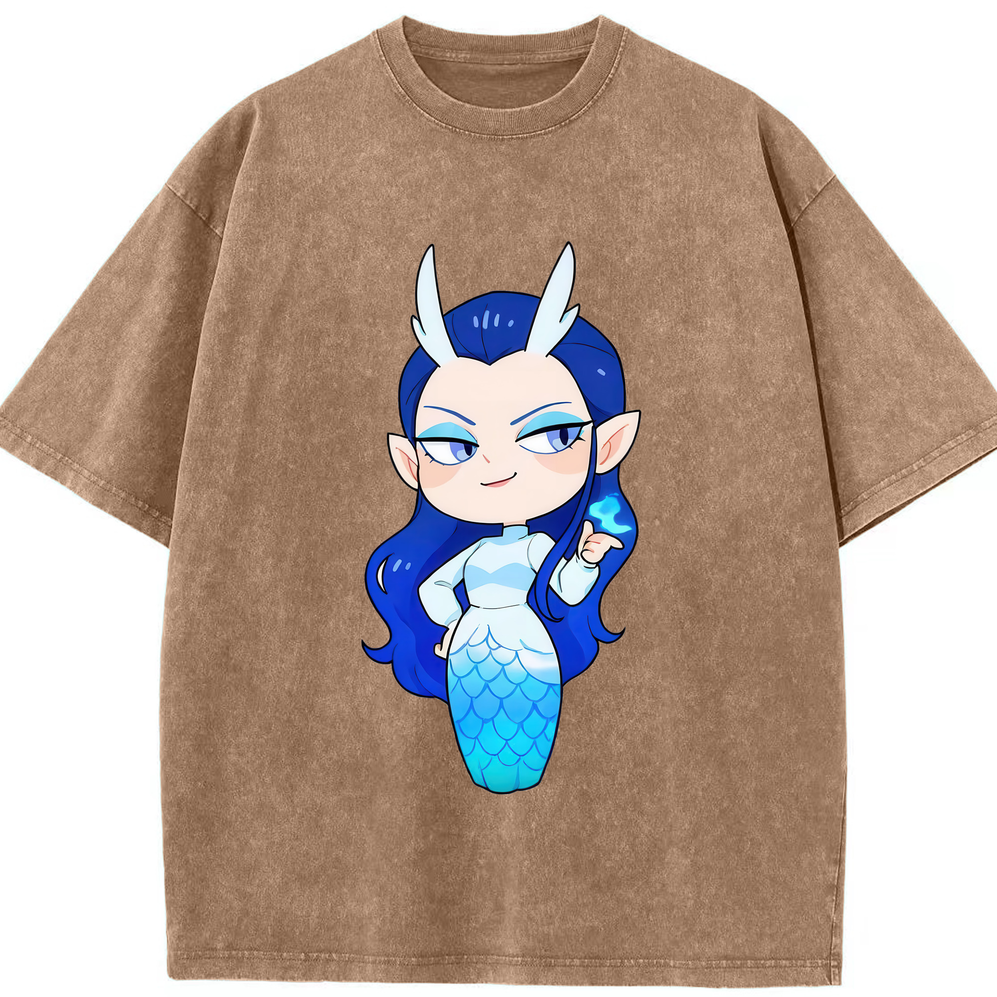 （画像用） Ne Zha 2 ナタ 魔童の大暴れ 綿100% ヴィンテージ風 半袖Tシャツ（フロントプリント）