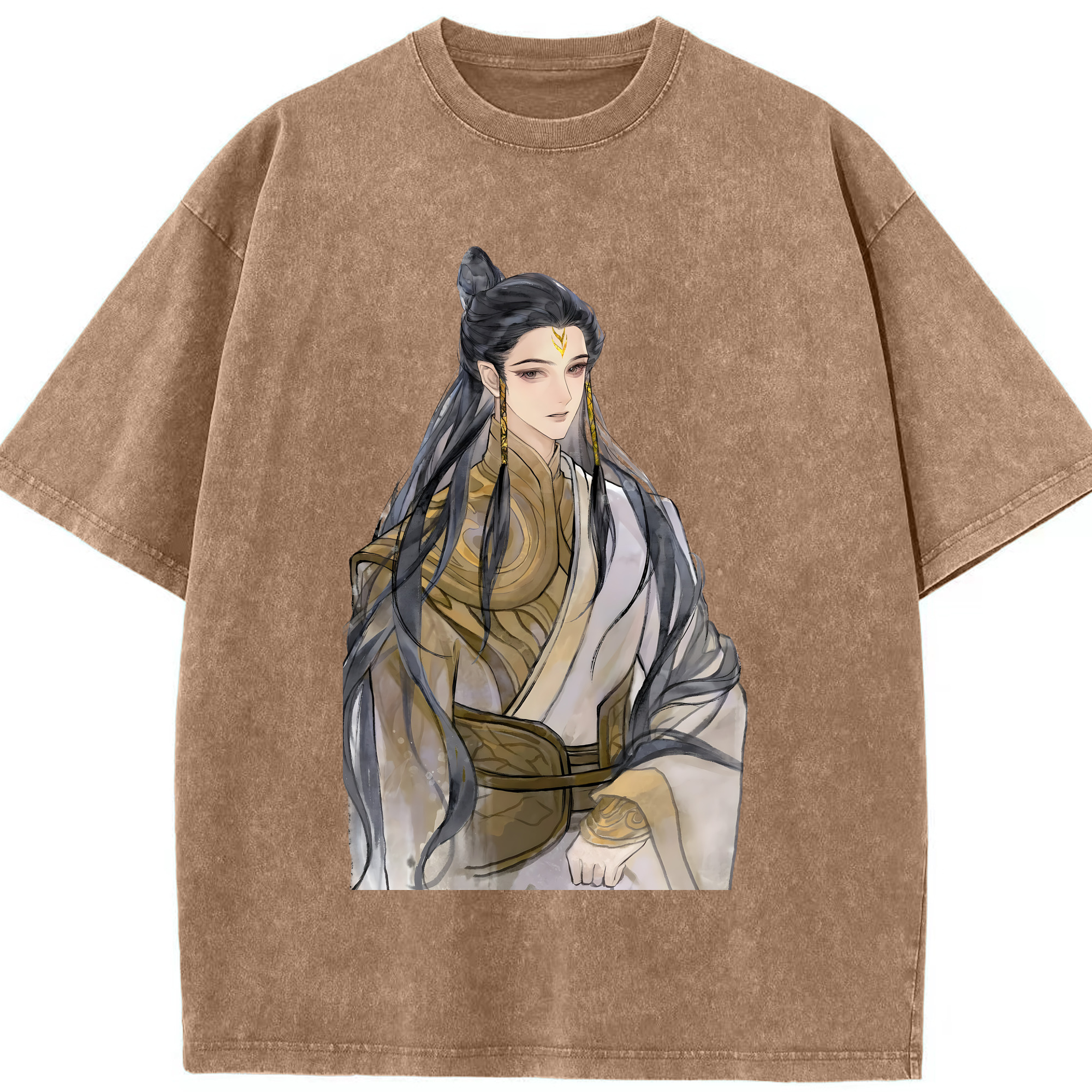 （画像用） Ne Zha 2 ナタ 魔童の大暴れ 綿100% ヴィンテージ風 半袖Tシャツ（フロントプリント）
