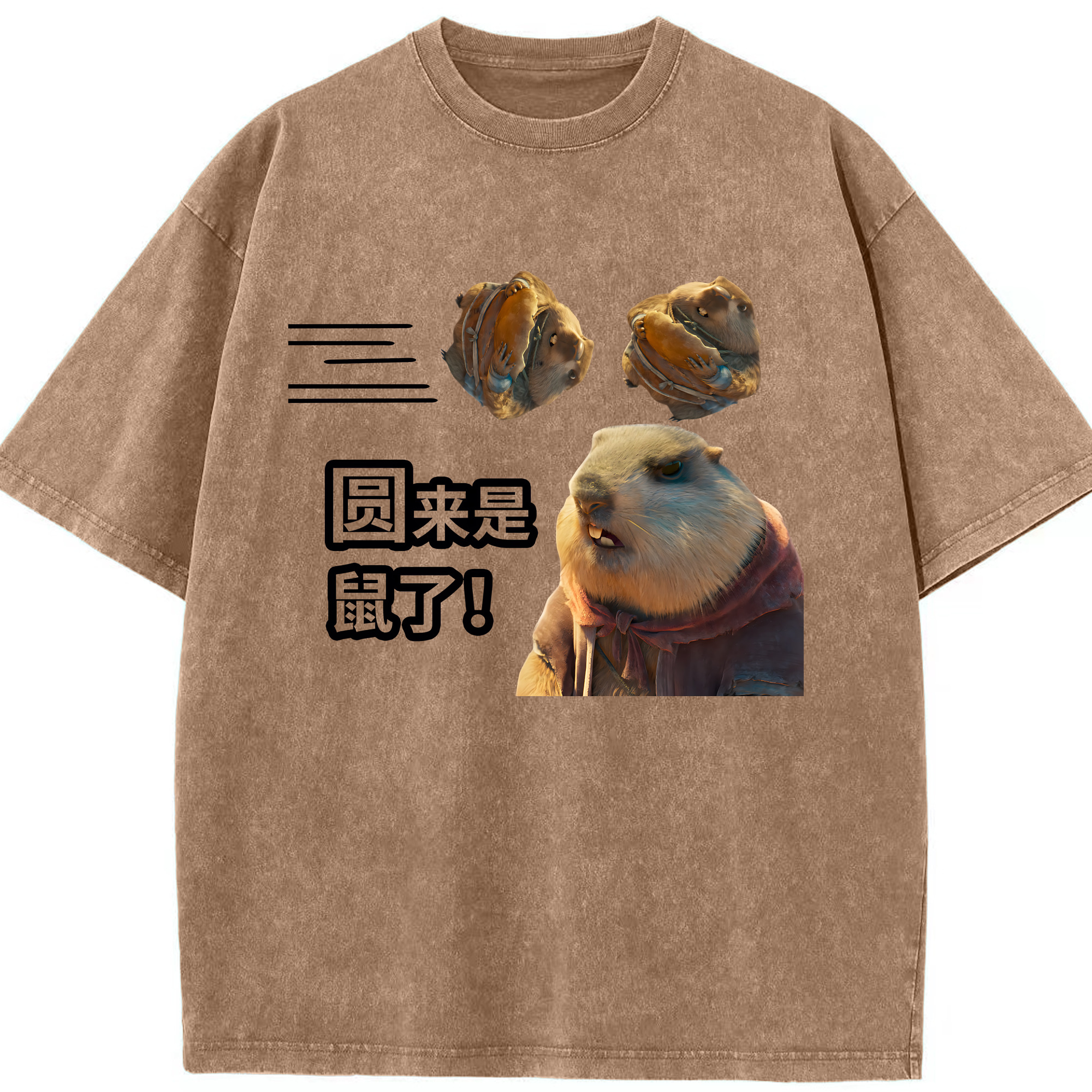 （画像用） Ne Zha 2 ナタ 魔童の大暴れ 綿100% ヴィンテージ風 半袖Tシャツ（フロントプリント）