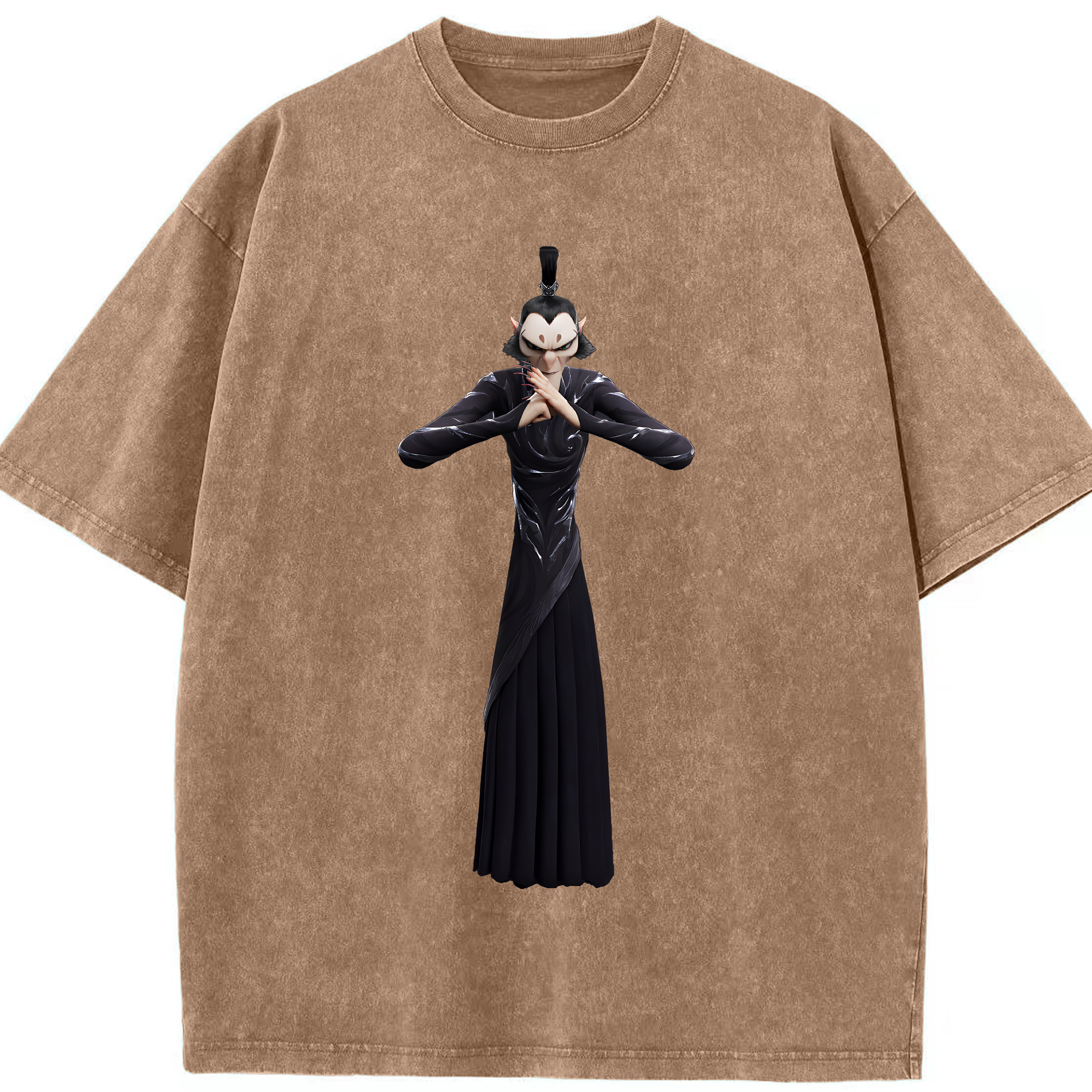 （画像用） Ne Zha 2 ナタ 魔童の大暴れ 綿100% ヴィンテージ風 半袖Tシャツ（フロントプリント）