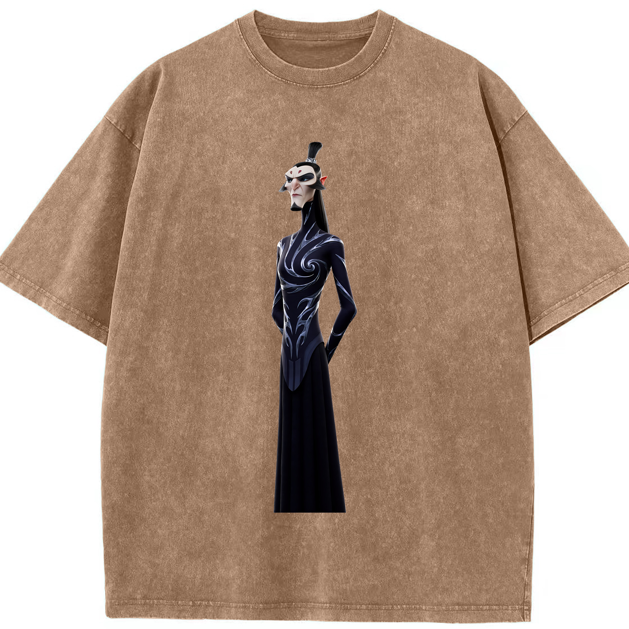 （画像用） Ne Zha 2 ナタ 魔童の大暴れ 綿100% ヴィンテージ風 半袖Tシャツ（フロントプリント）