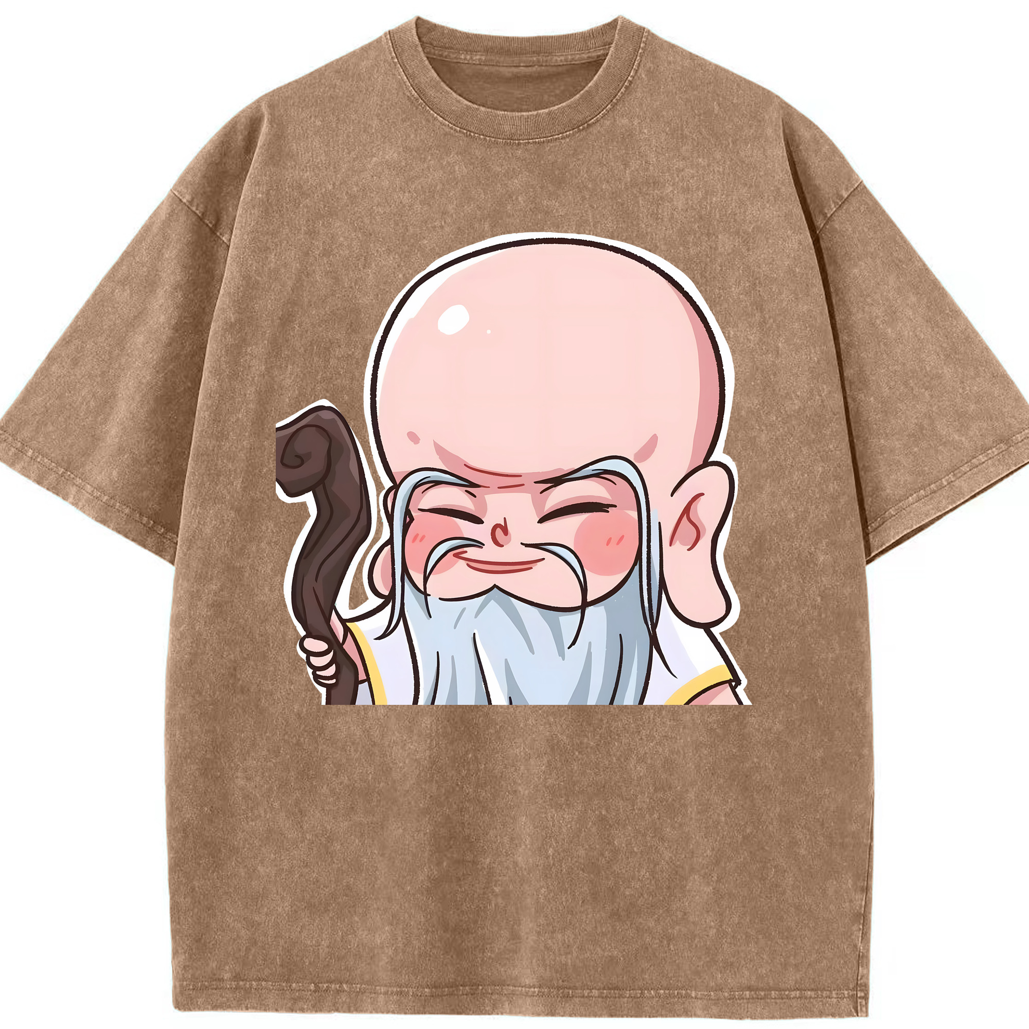 （画像用） Ne Zha 2 ナタ 魔童の大暴れ 綿100% ヴィンテージ風 半袖Tシャツ（フロントプリント）