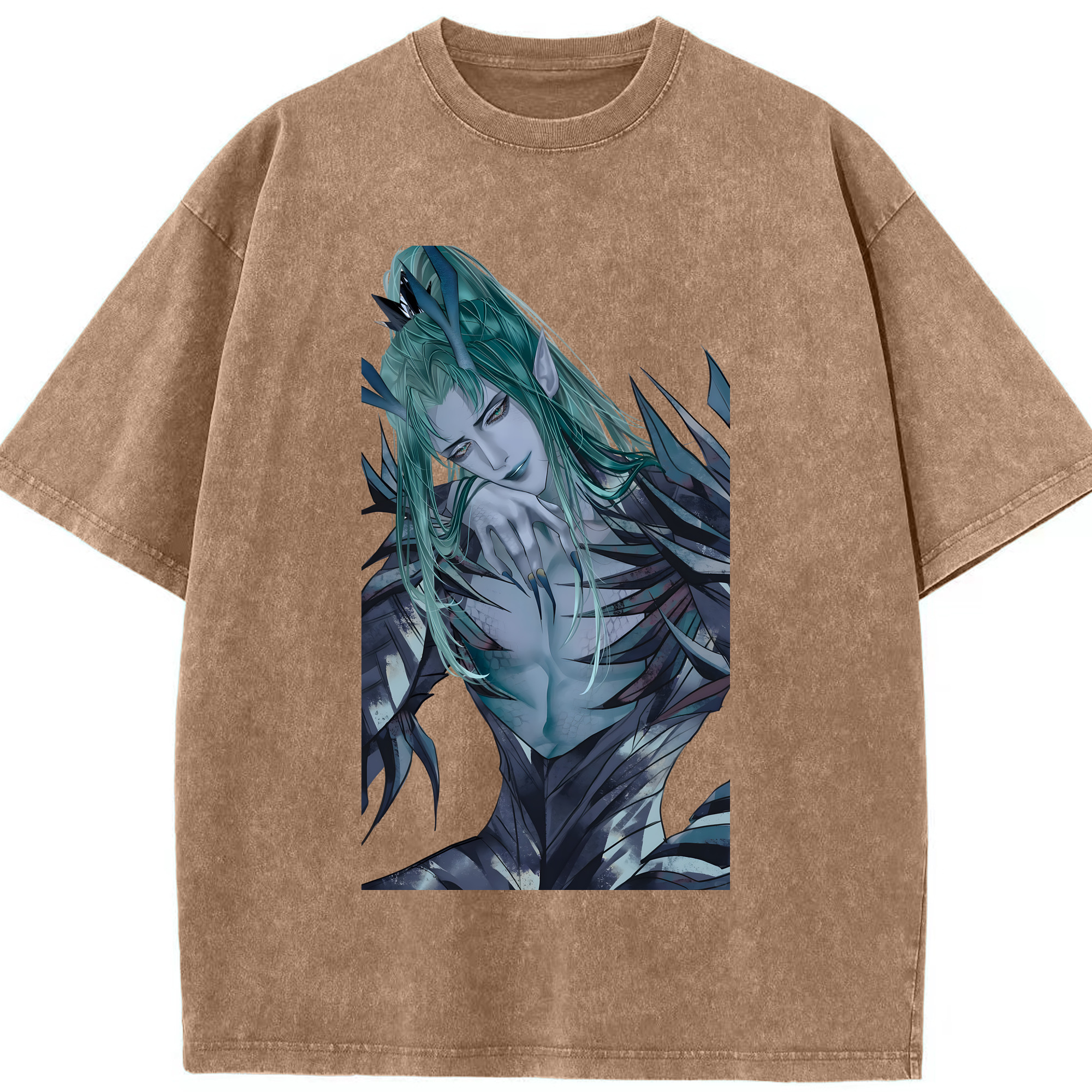 （画像用） Ne Zha 2 ナタ 魔童の大暴れ 綿100% ヴィンテージ風 半袖Tシャツ（フロントプリント）