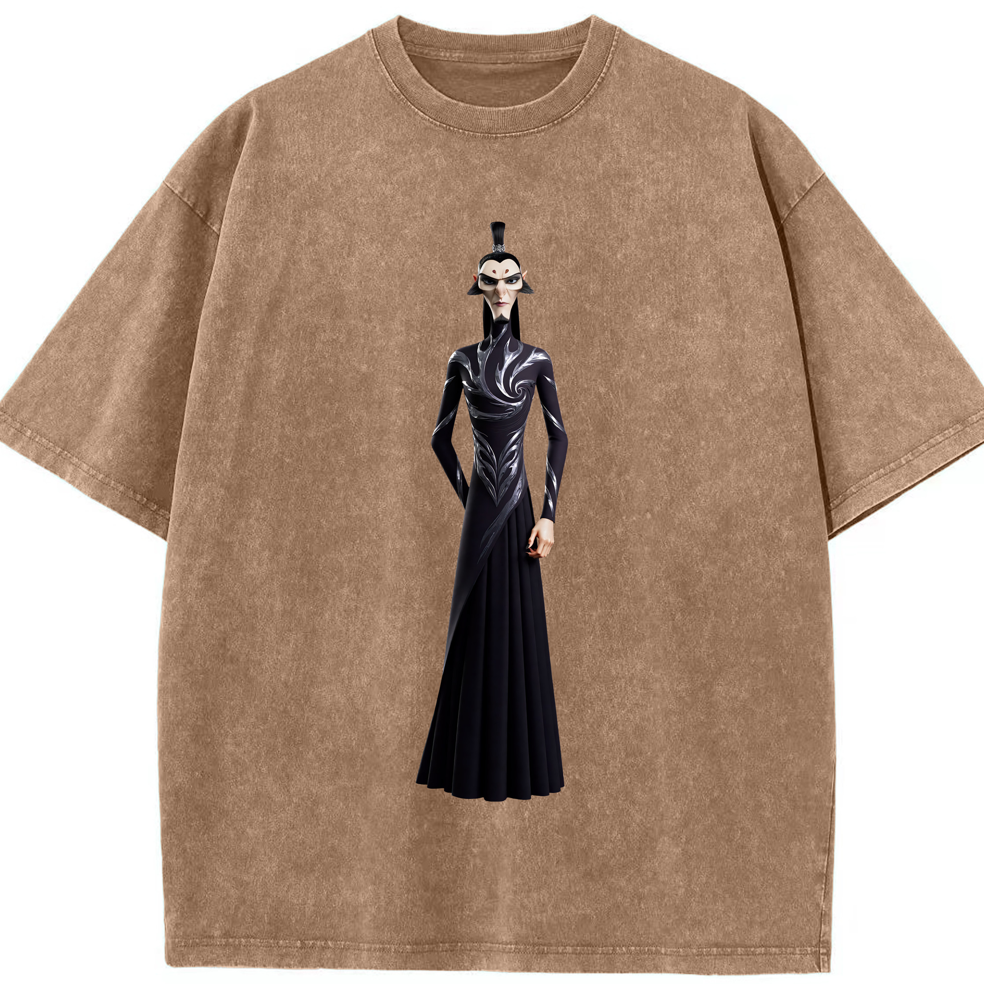 （画像用） Ne Zha 2 ナタ 魔童の大暴れ 綿100% ヴィンテージ風 半袖Tシャツ（フロントプリント）
