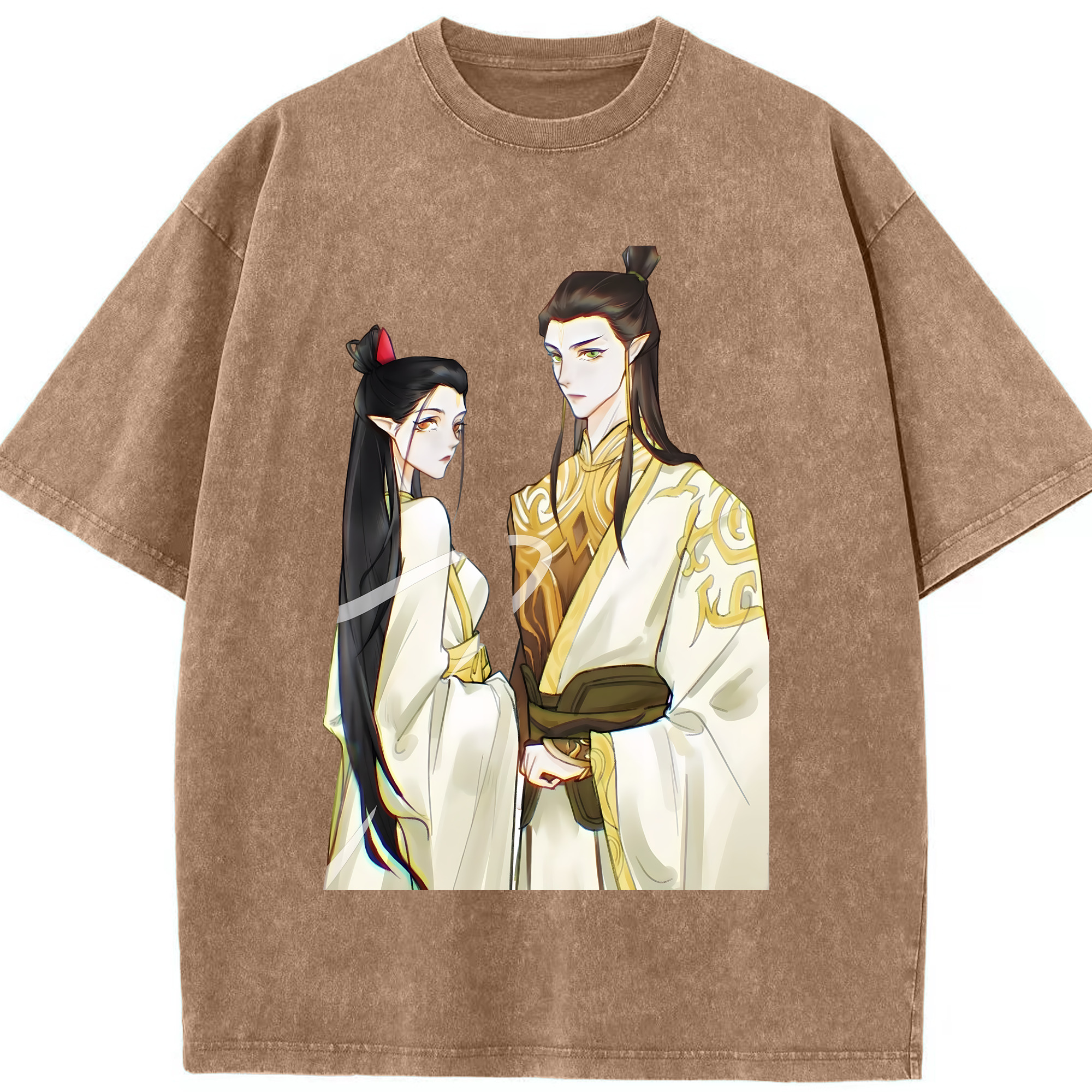 （画像用） Ne Zha 2 ナタ 魔童の大暴れ 綿100% ヴィンテージ風 半袖Tシャツ（フロントプリント）