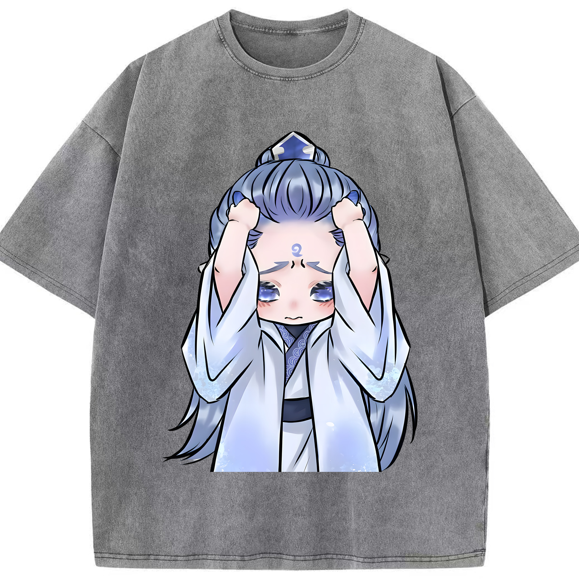 （画像用） Ne Zha 2 ナタ 魔童の大暴れ 綿100% ヴィンテージ風 半袖Tシャツ（フロントプリント）