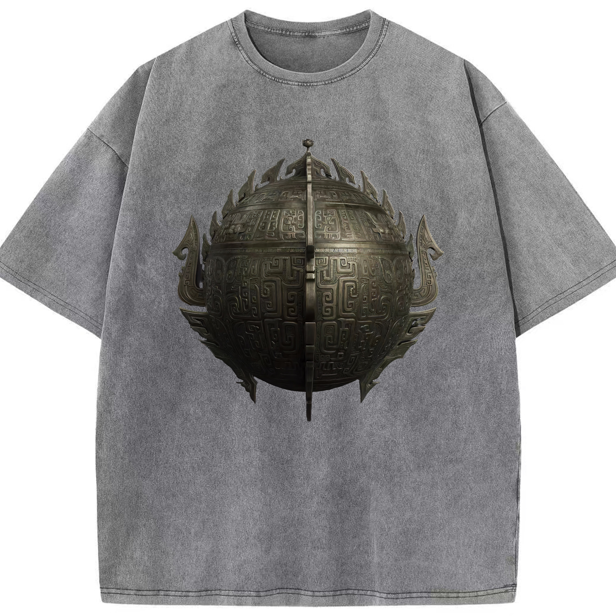 （画像用） Ne Zha 2 ナタ 魔童の大暴れ 綿100% ヴィンテージ風 半袖Tシャツ（フロントプリント）