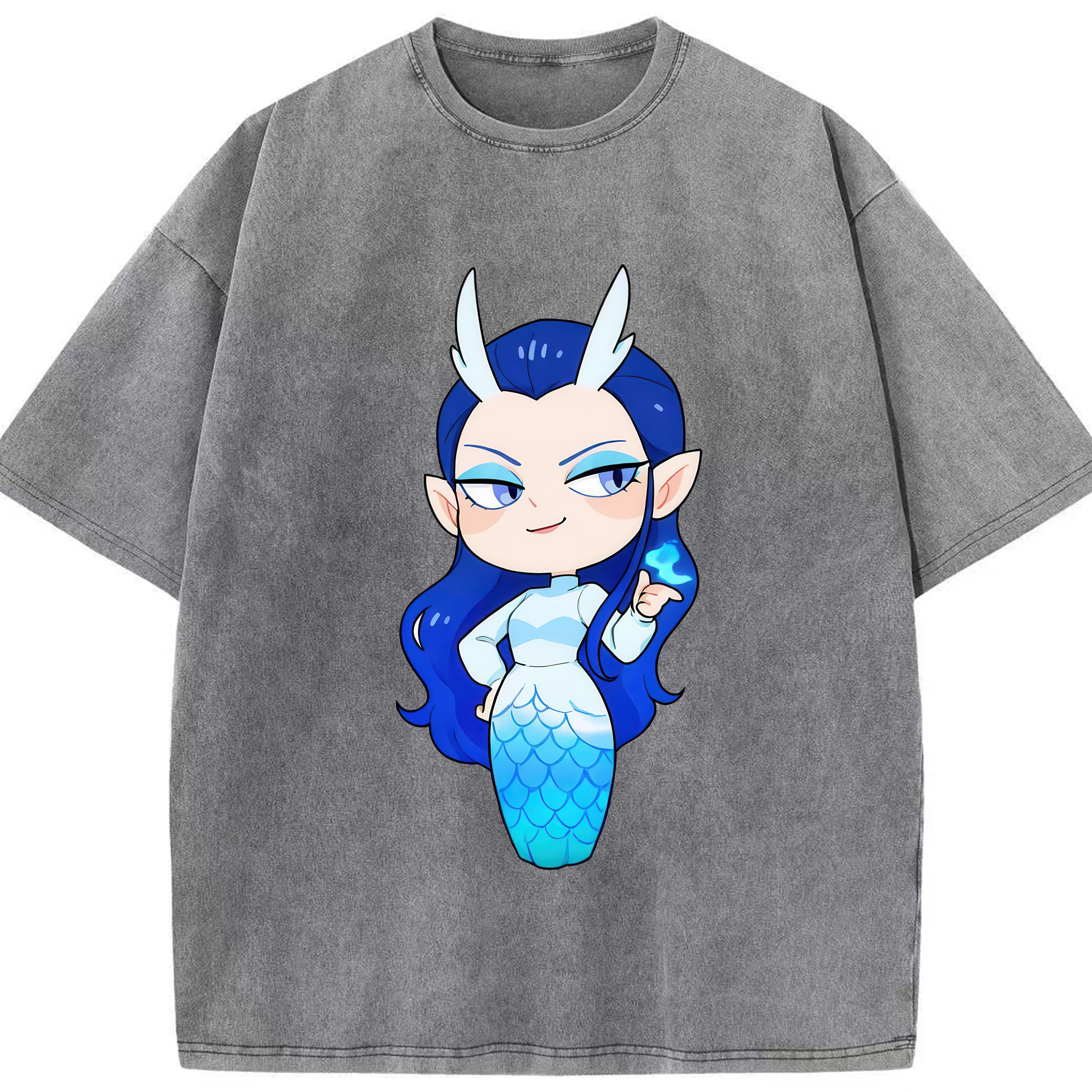 （画像用） Ne Zha 2 ナタ 魔童の大暴れ 綿100% ヴィンテージ風 半袖Tシャツ（フロントプリント）
