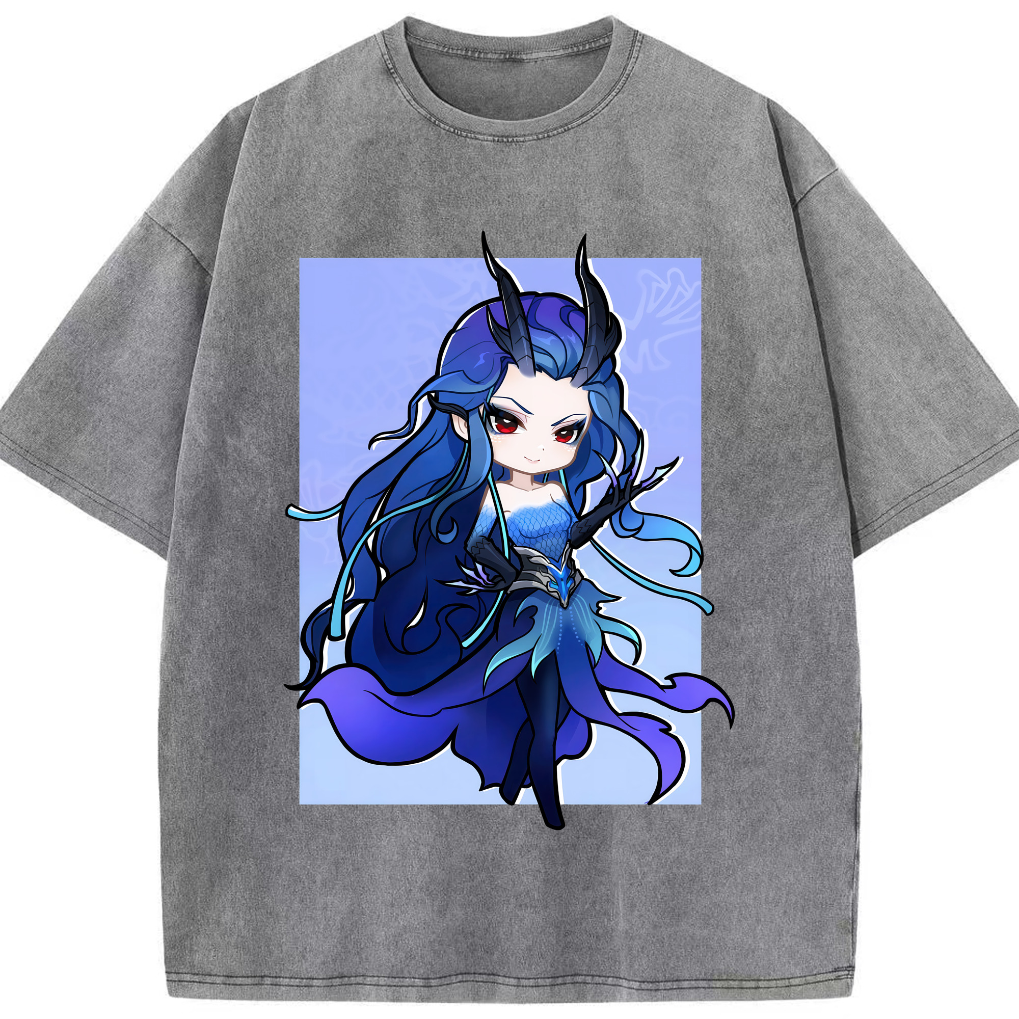 （画像用） Ne Zha 2 ナタ 魔童の大暴れ 綿100% ヴィンテージ風 半袖Tシャツ（フロントプリント）