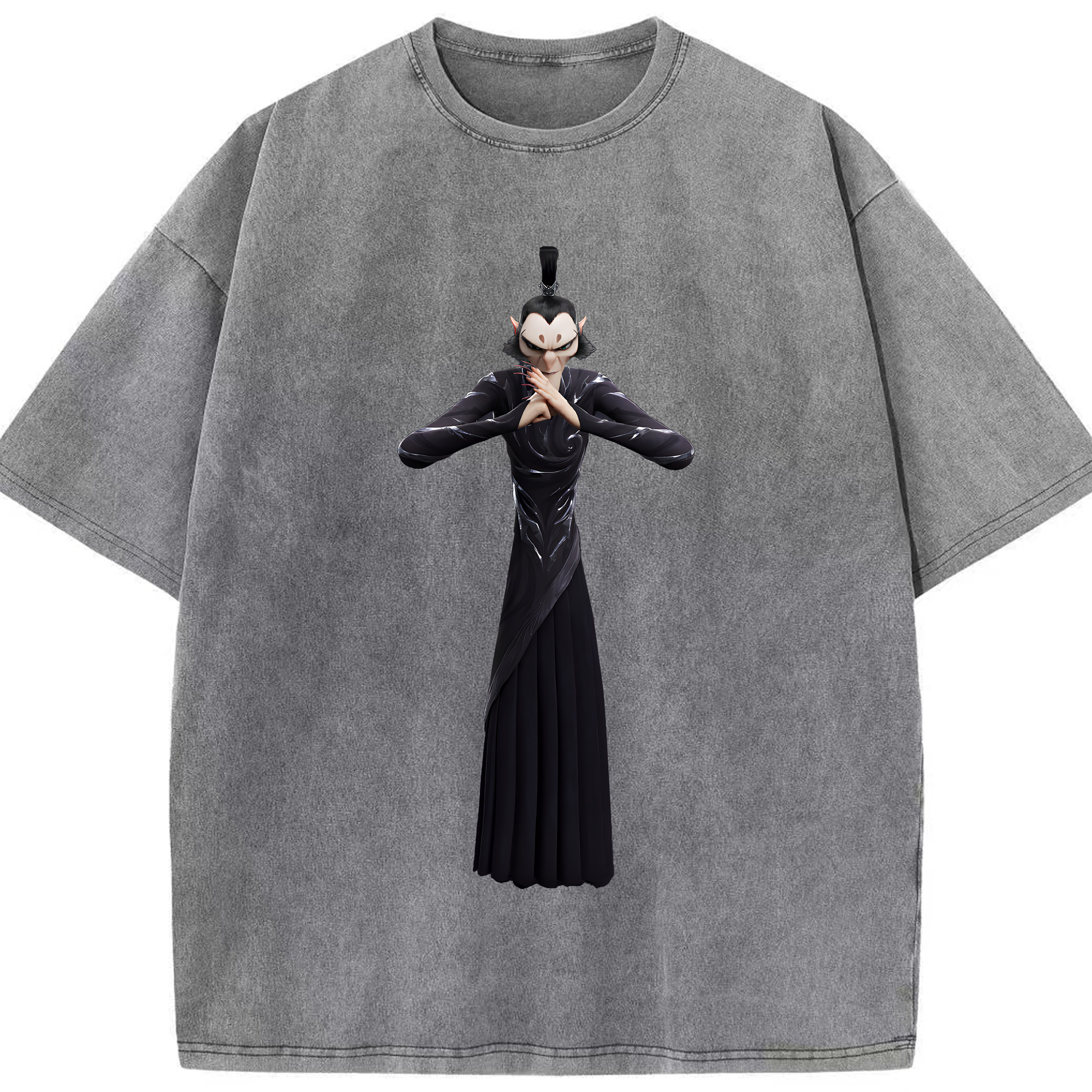 （画像用） Ne Zha 2 ナタ 魔童の大暴れ 綿100% ヴィンテージ風 半袖Tシャツ（フロントプリント）