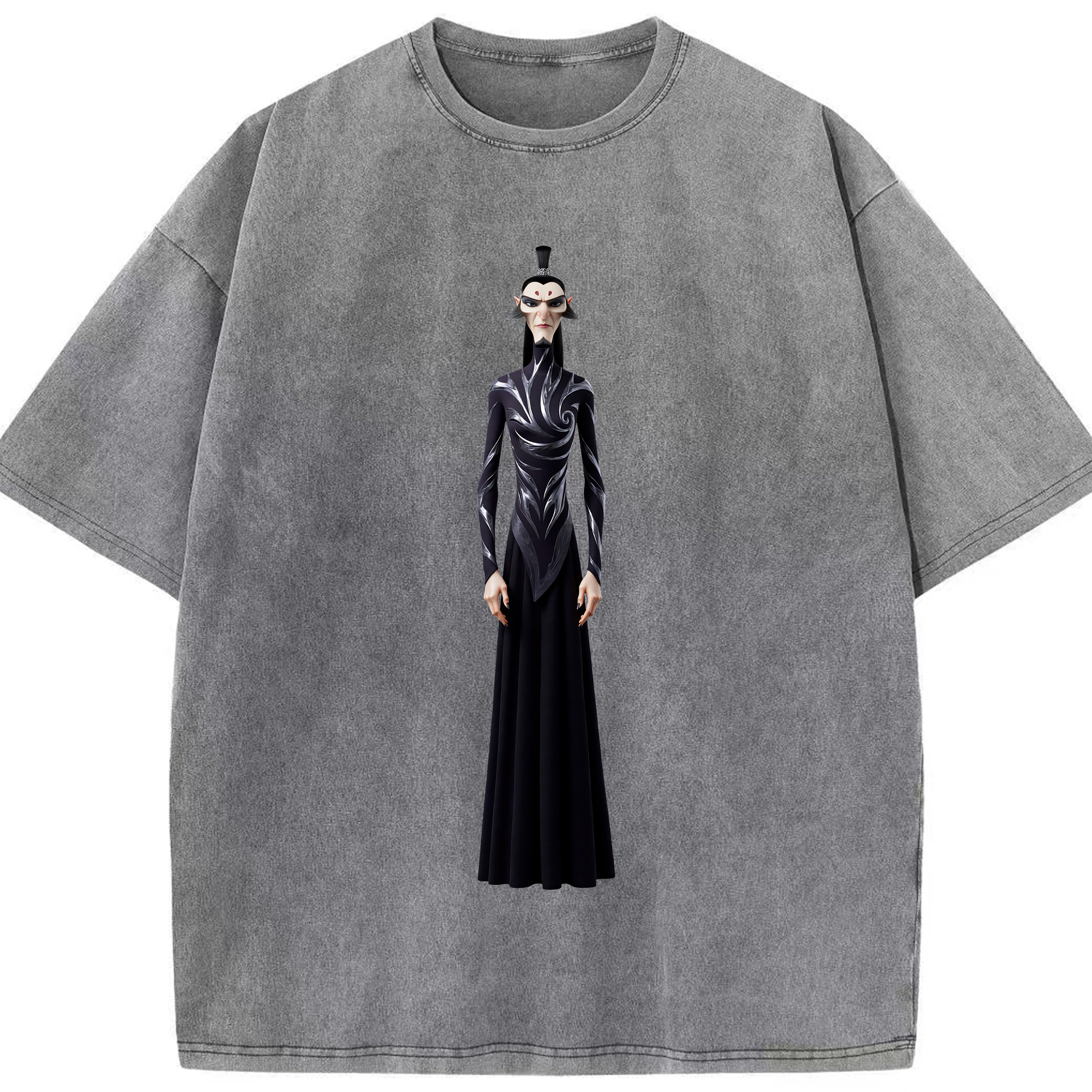 （画像用） Ne Zha 2 ナタ 魔童の大暴れ 綿100% ヴィンテージ風 半袖Tシャツ（フロントプリント）