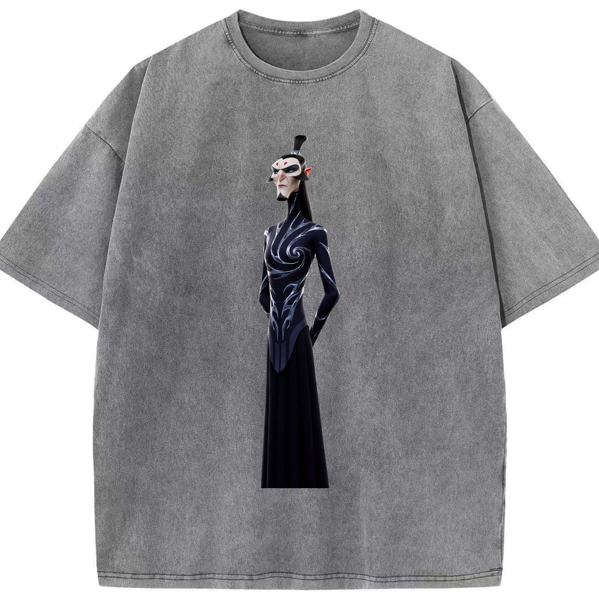 （画像用） Ne Zha 2 ナタ 魔童の大暴れ 綿100% ヴィンテージ風 半袖Tシャツ（フロントプリント）