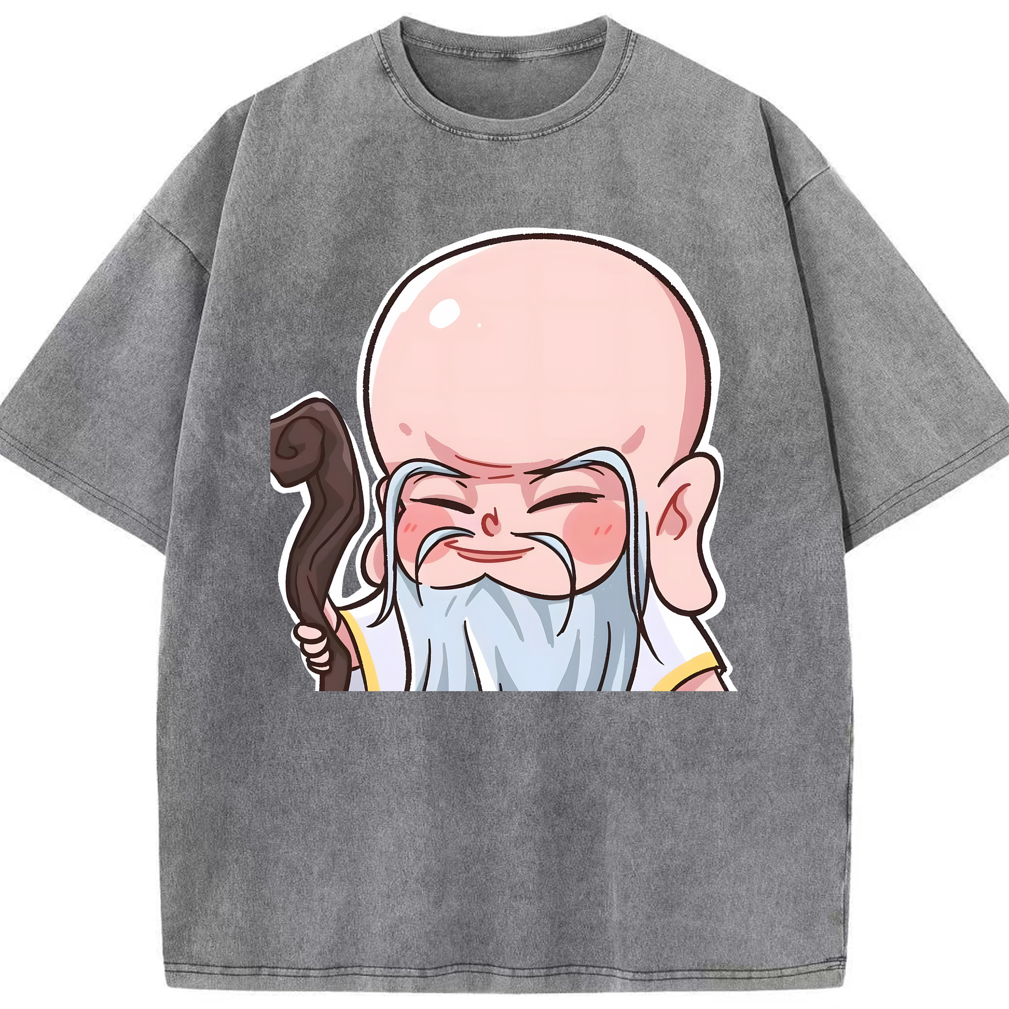 （画像用） Ne Zha 2 ナタ 魔童の大暴れ 綿100% ヴィンテージ風 半袖Tシャツ（フロントプリント）