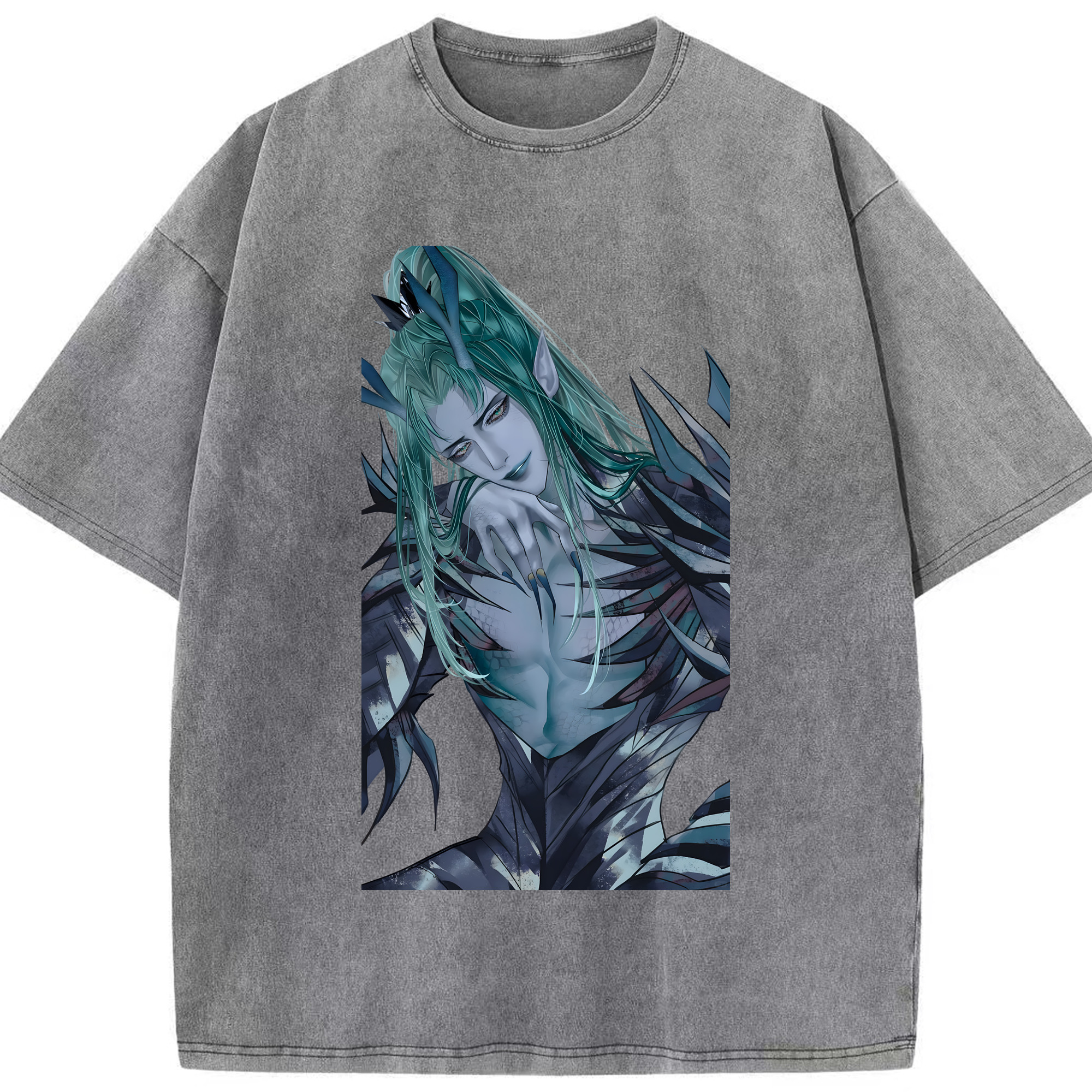 （画像用） Ne Zha 2 ナタ 魔童の大暴れ 綿100% ヴィンテージ風 半袖Tシャツ（フロントプリント）