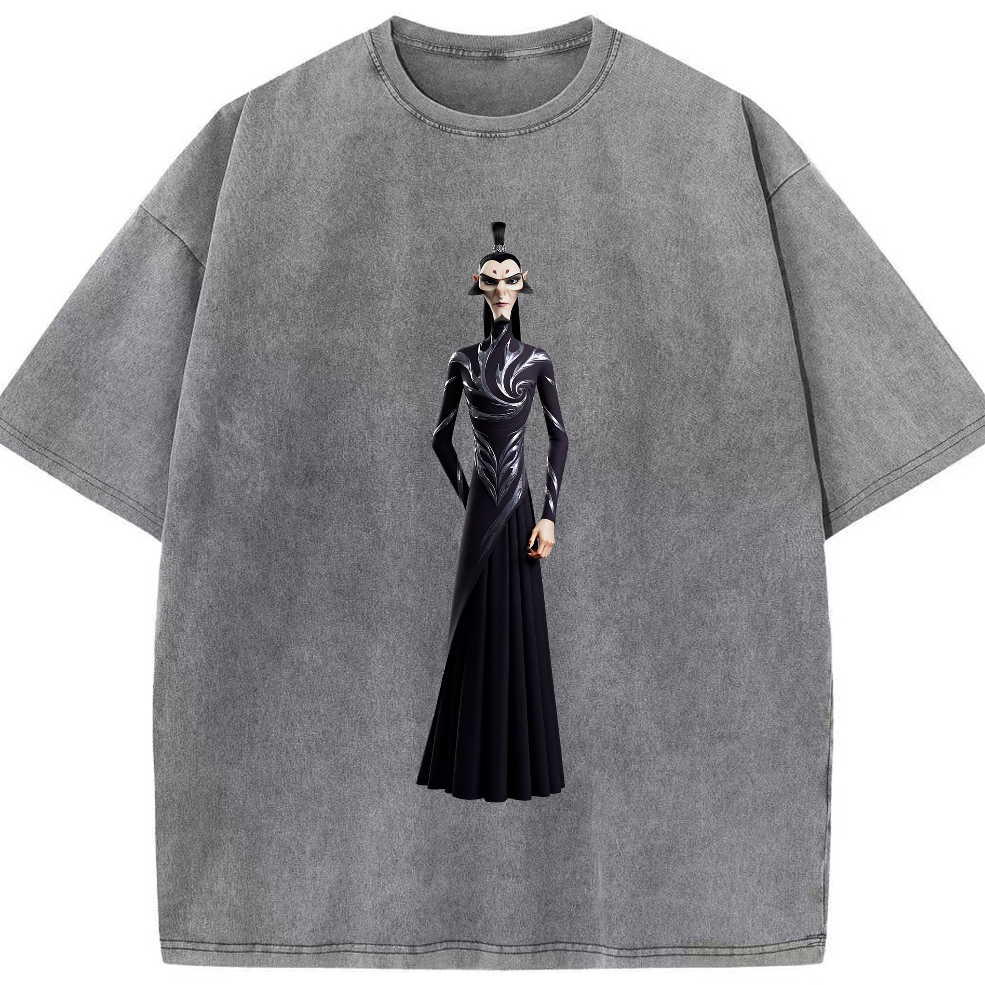 （画像用） Ne Zha 2 ナタ 魔童の大暴れ 綿100% ヴィンテージ風 半袖Tシャツ（フロントプリント）