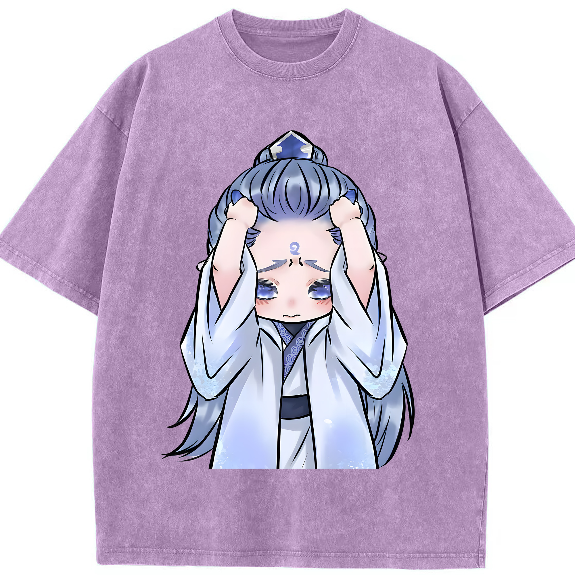 （画像用） Ne Zha 2 ナタ 魔童の大暴れ 綿100% ヴィンテージ風 半袖Tシャツ（フロントプリント）