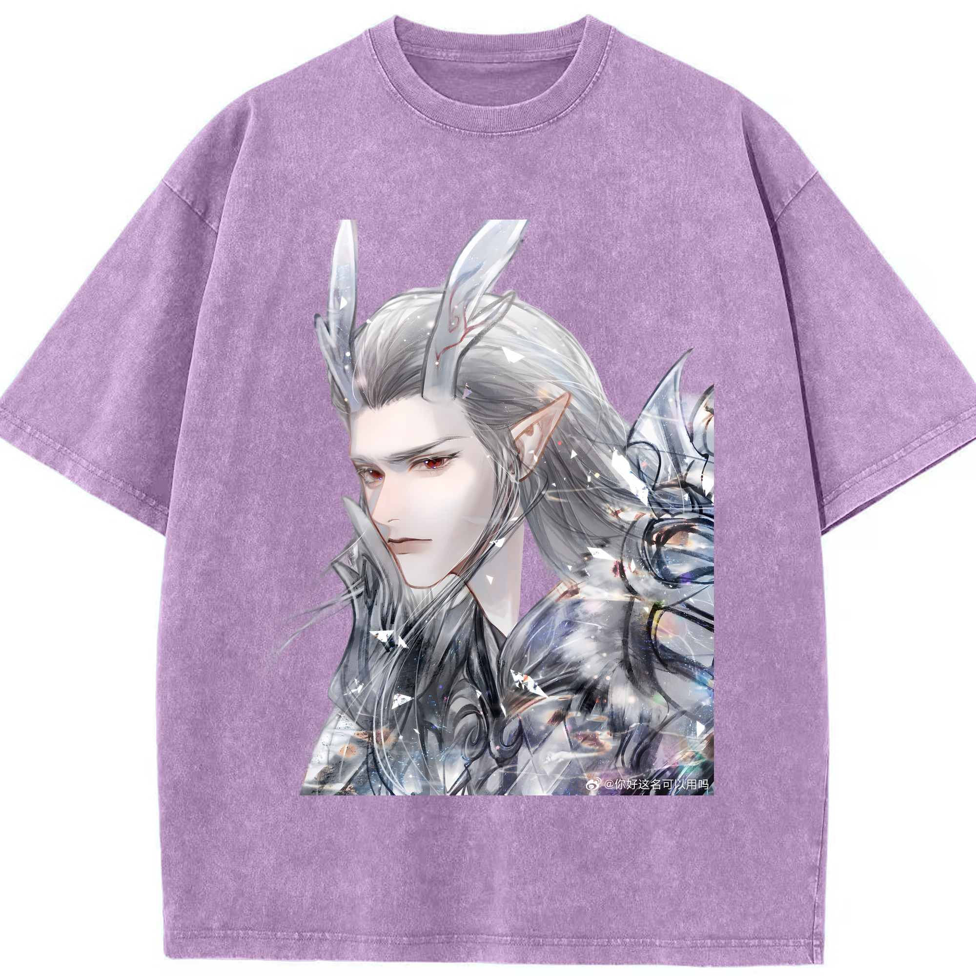 （画像用） Ne Zha 2 ナタ 魔童の大暴れ 綿100% ヴィンテージ風 半袖Tシャツ（フロントプリント）