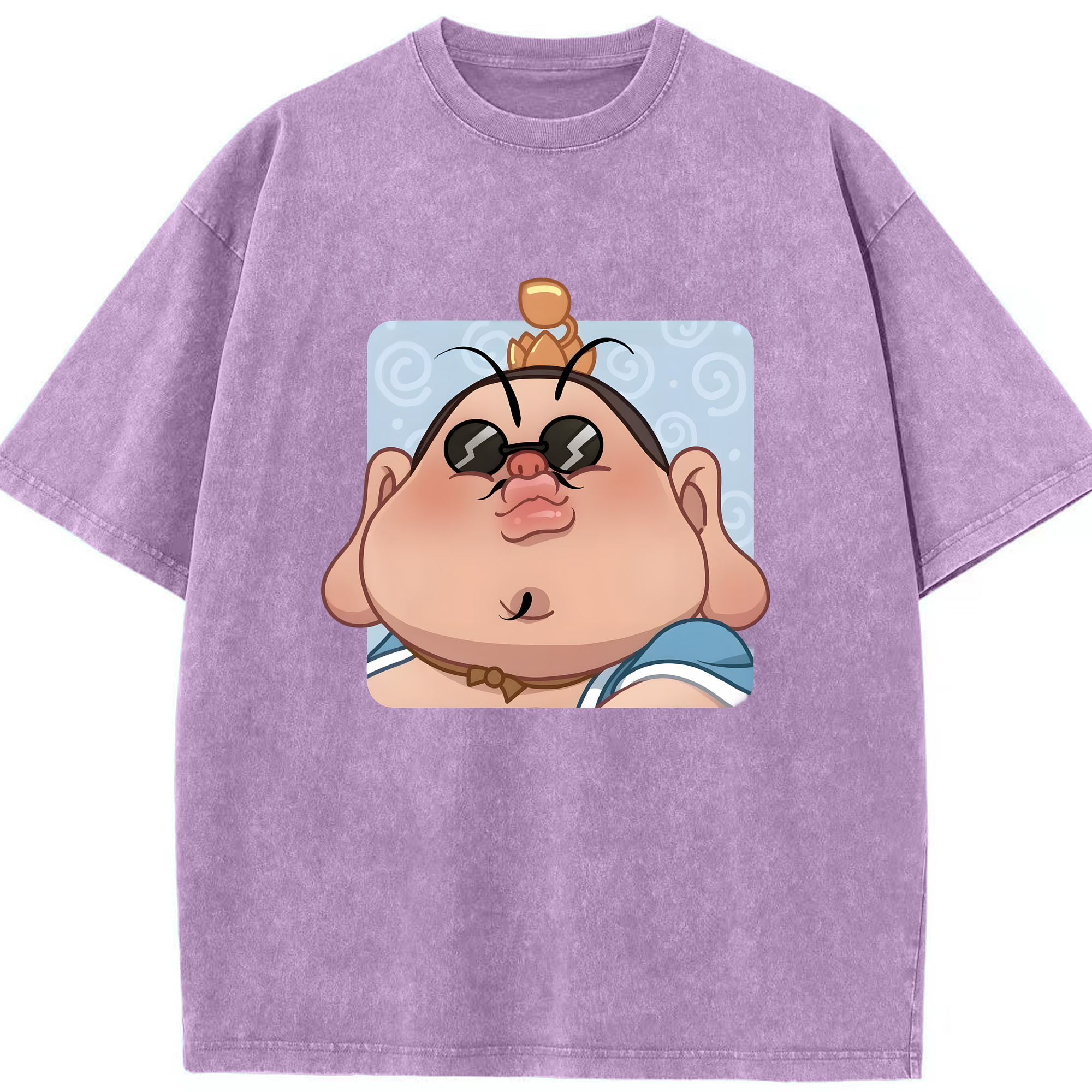 （画像用） Ne Zha 2 ナタ 魔童の大暴れ 綿100% ヴィンテージ風 半袖Tシャツ（フロントプリント）