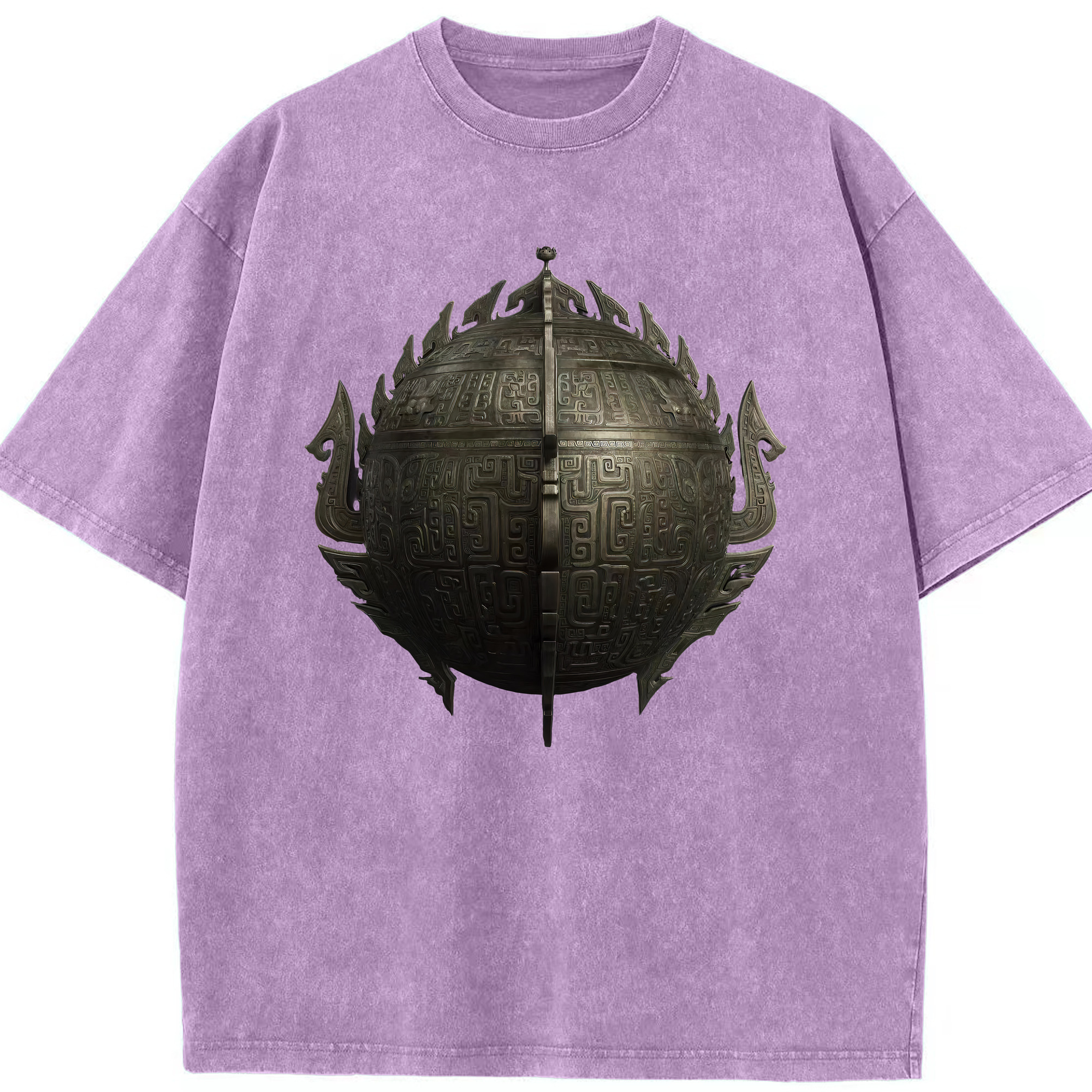 （画像用） Ne Zha 2 ナタ 魔童の大暴れ 綿100% ヴィンテージ風 半袖Tシャツ（フロントプリント）