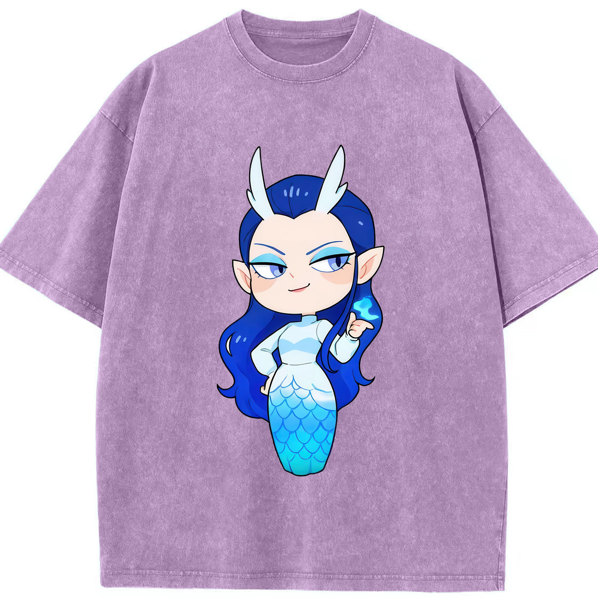 （画像用） Ne Zha 2 ナタ 魔童の大暴れ 綿100% ヴィンテージ風 半袖Tシャツ（フロントプリント）