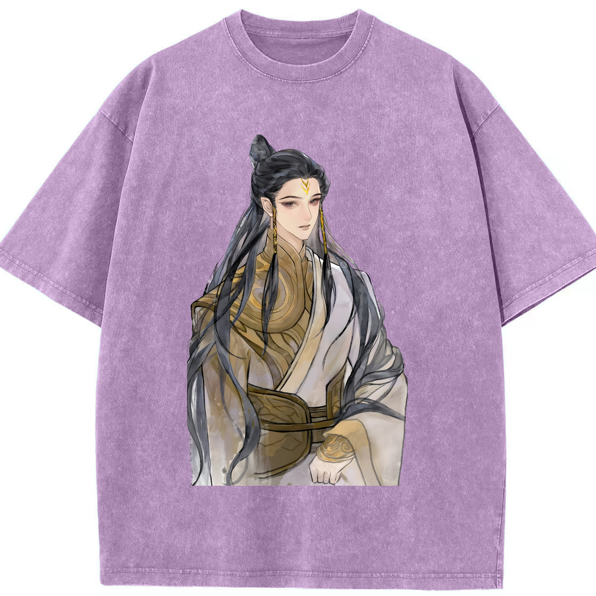 （画像用） Ne Zha 2 ナタ 魔童の大暴れ 綿100% ヴィンテージ風 半袖Tシャツ（フロントプリント）