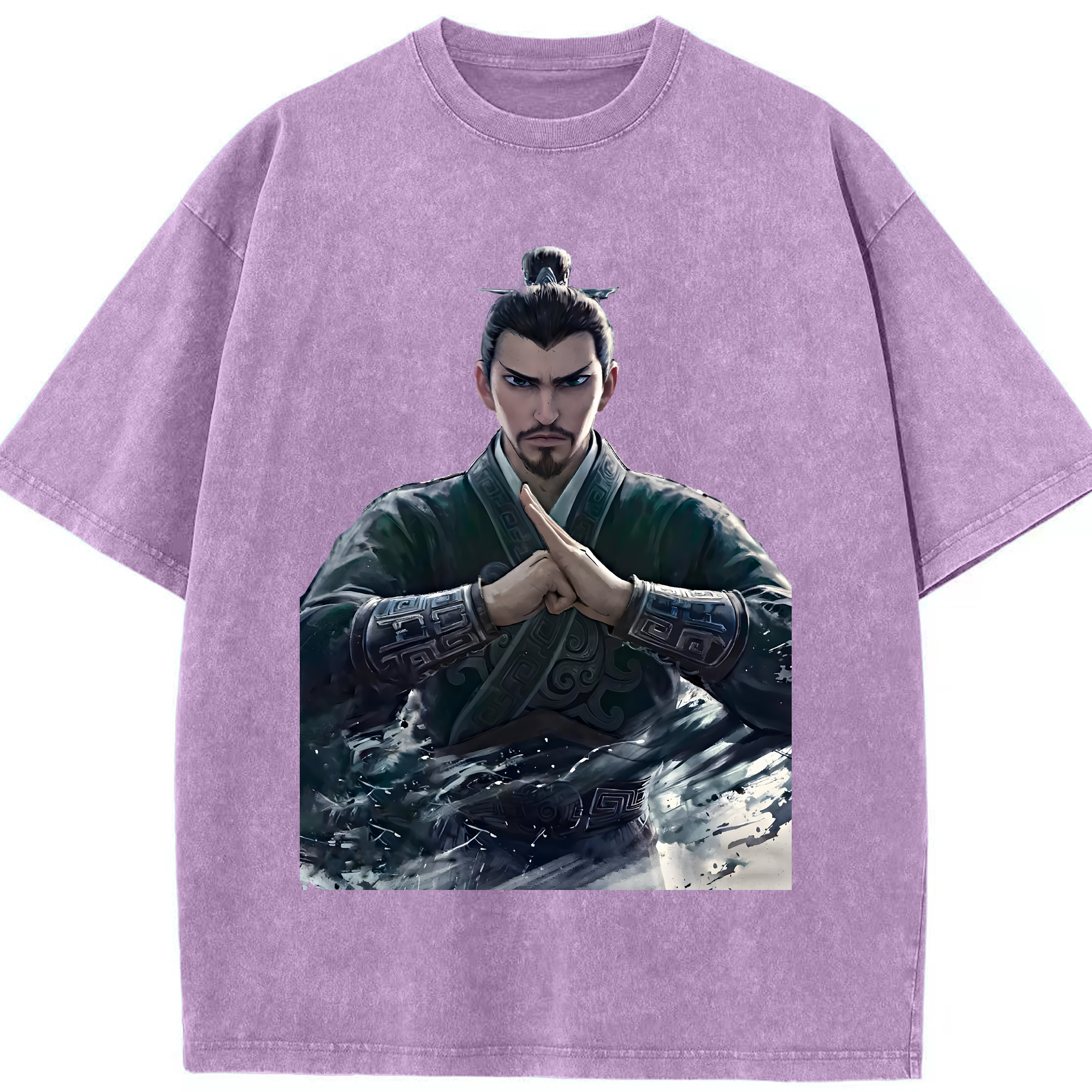 （画像用） Ne Zha 2 ナタ 魔童の大暴れ 綿100% ヴィンテージ風 半袖Tシャツ（フロントプリント）