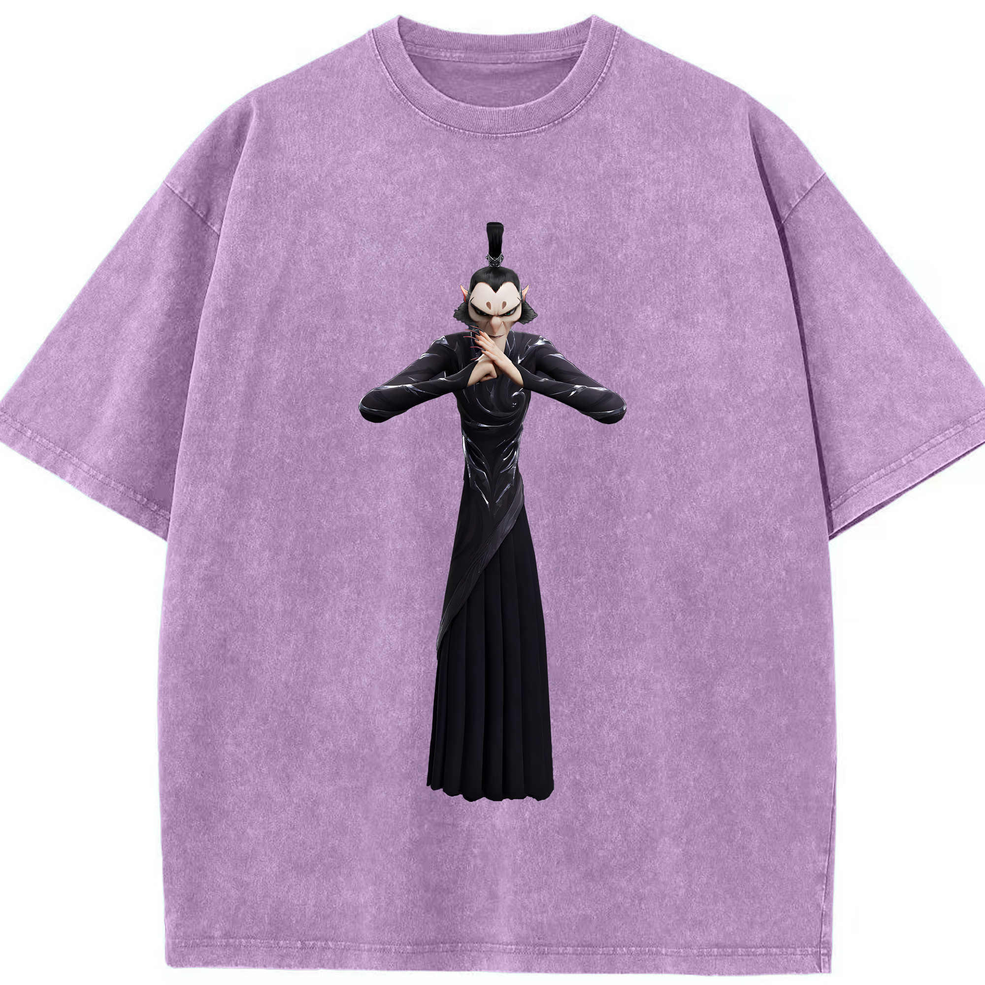 （画像用） Ne Zha 2 ナタ 魔童の大暴れ 綿100% ヴィンテージ風 半袖Tシャツ（フロントプリント）