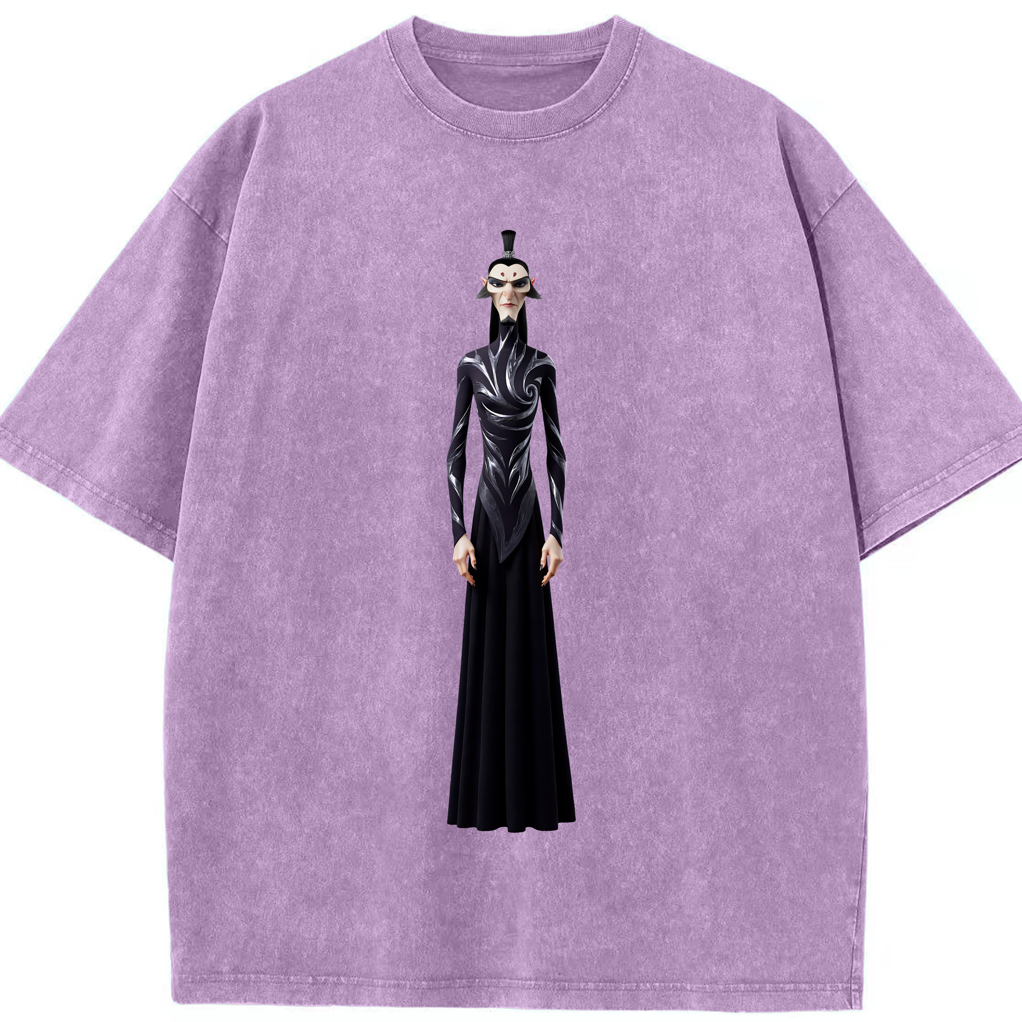 （画像用） Ne Zha 2 ナタ 魔童の大暴れ 綿100% ヴィンテージ風 半袖Tシャツ（フロントプリント）
